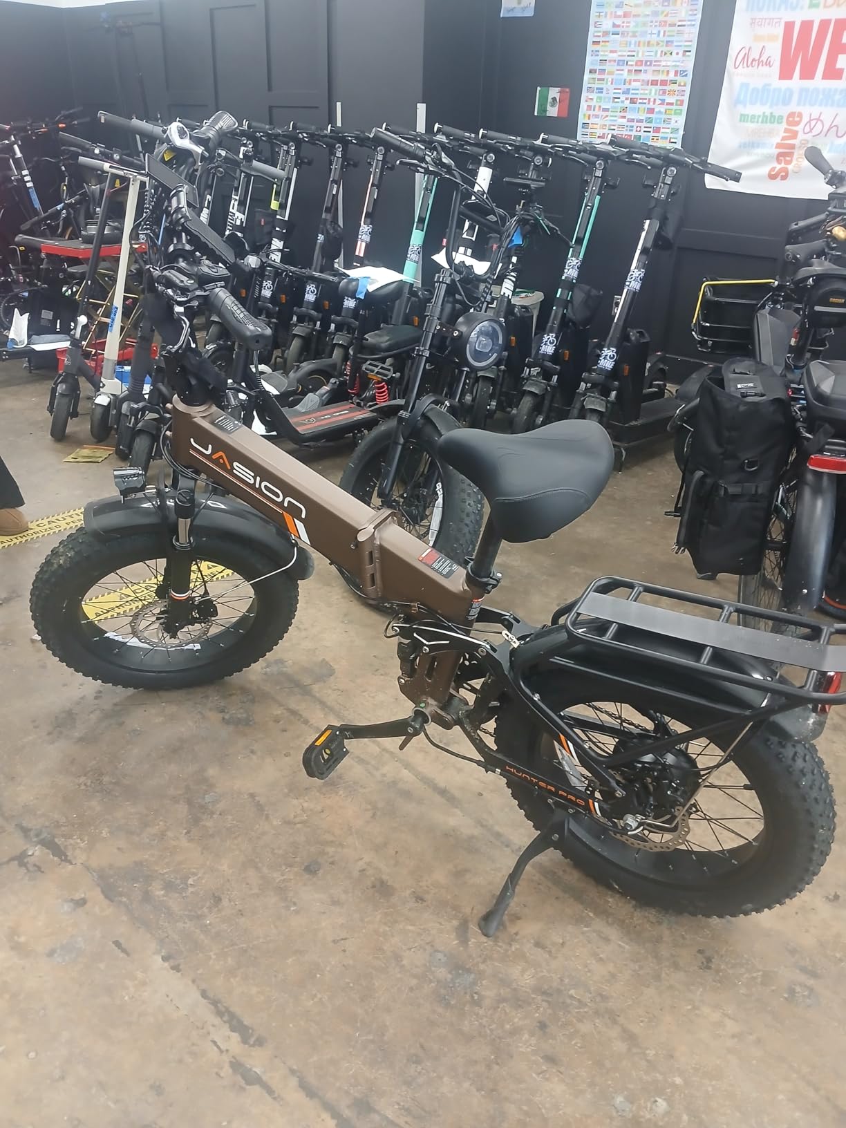 Jasion X-Hunter/ST/PRO Electric Bike for Adults, 1800W/1400W Peak 20'' Fat Tire Foldable Ebike, Folding E Bike Up to 80/70 Miles Range, 720/624WH Removable Battery, 30 MPH E Bike, Certified by UL2849 customer photo 2