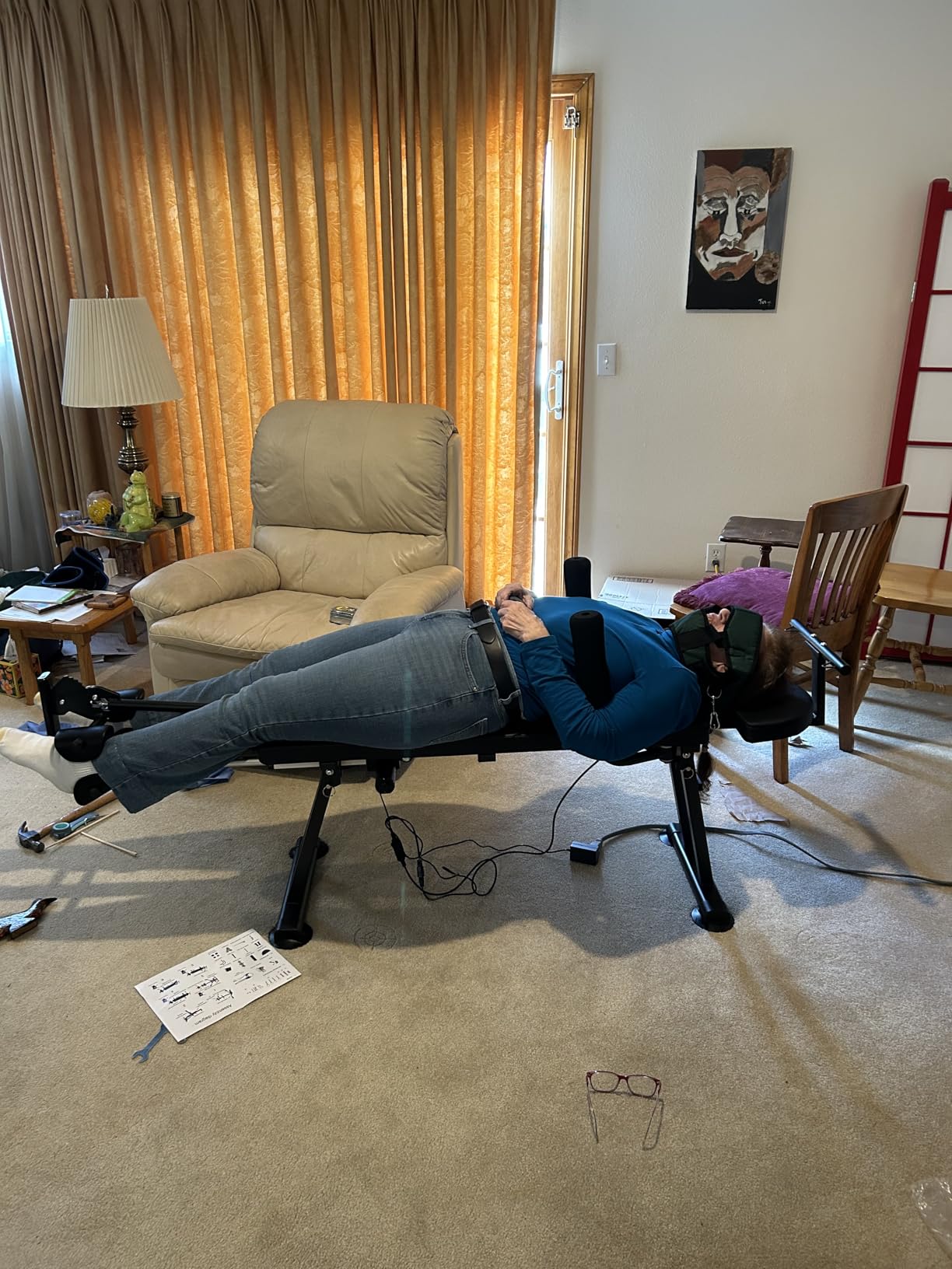 Spinal Decompression Table for Back Pain Relief, 440LB Capacity | Motorized Spine Decompression Back Stretcher for Sciatica & Herniated Disc Relief, Lumbar Stretching customer photo 2