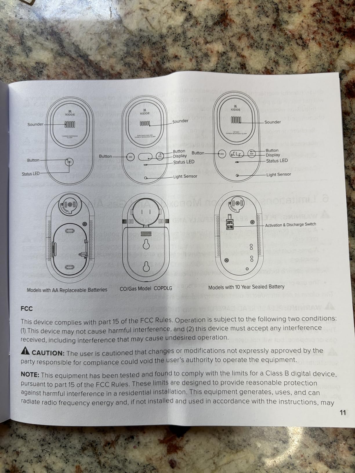 Kidde Carbon Monoxide & Explosive Gas Alarm, Plug-in & AA Battery, COPDLG | Natural Gas and Propane Detection, Low-Level CO Alerts for Children, Seniors, & Pets, Digital Backlit Display, 5th Edition customer photo 1