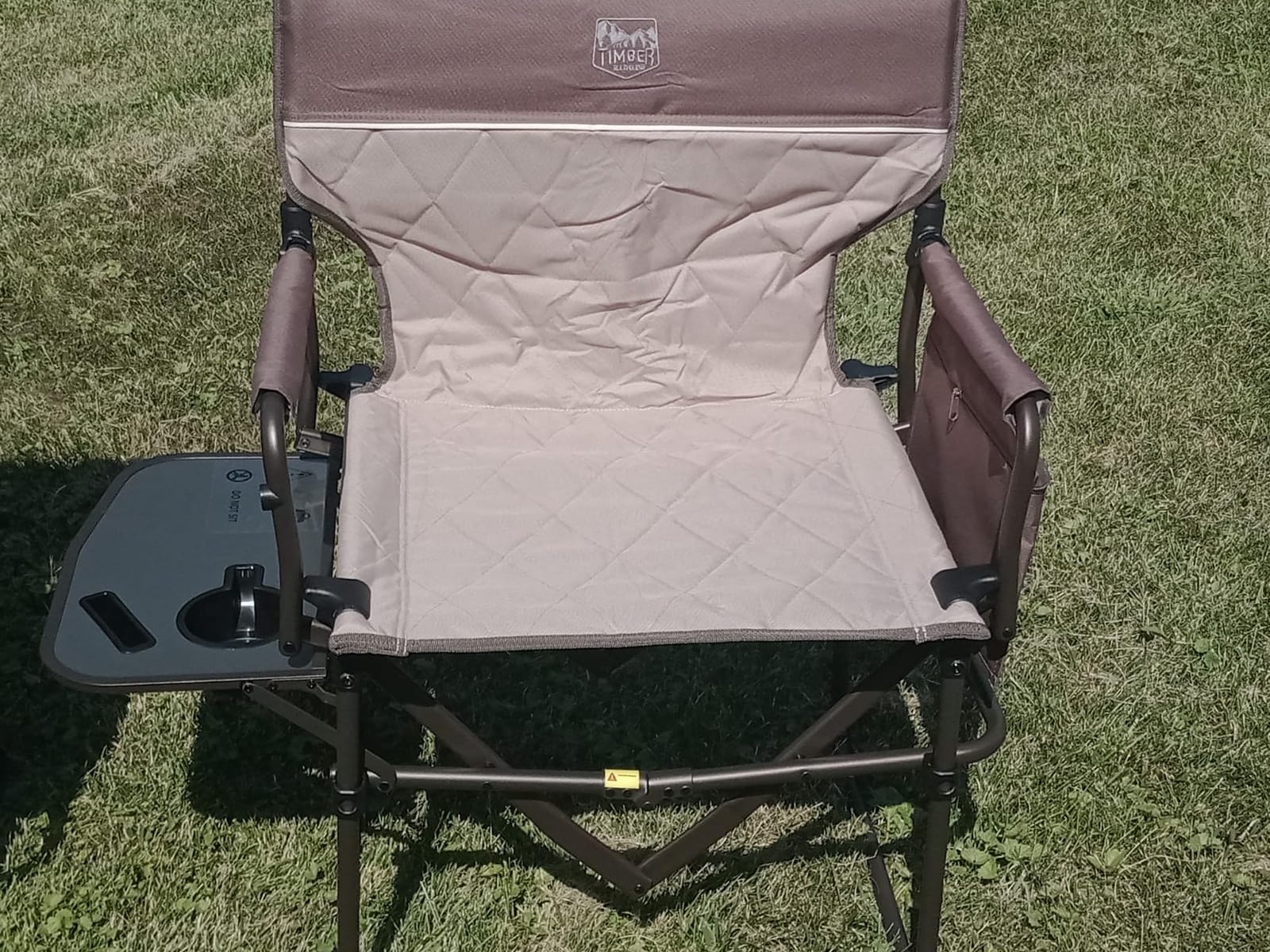 TIMBER RIDGE 400lbs Heavy Duty Camping Chair Portable Directors Chair with Side Table & Pocket, Compact for Outdoor, Lawn, Sports and Fishing, Black customer photo 1