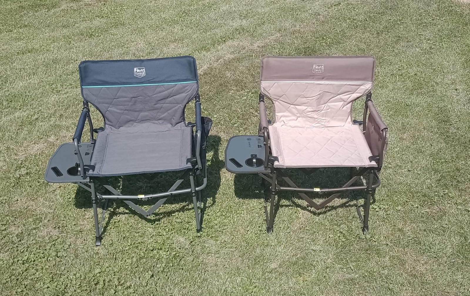 TIMBER RIDGE 400lbs Heavy Duty Camping Chair Portable Directors Chair with Side Table & Pocket, Compact for Outdoor, Lawn, Sports and Fishing, Black customer photo 2