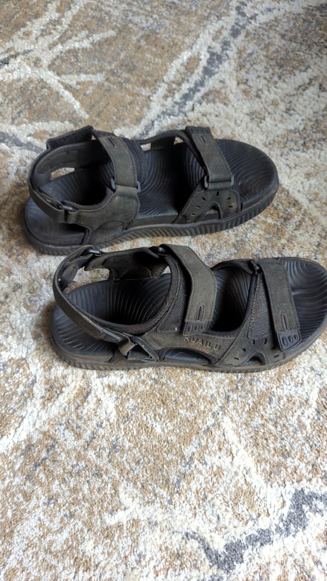 KuaiLu Mens Hiking Sandals with Orthopedic Arch Support Footbed customer photo 1