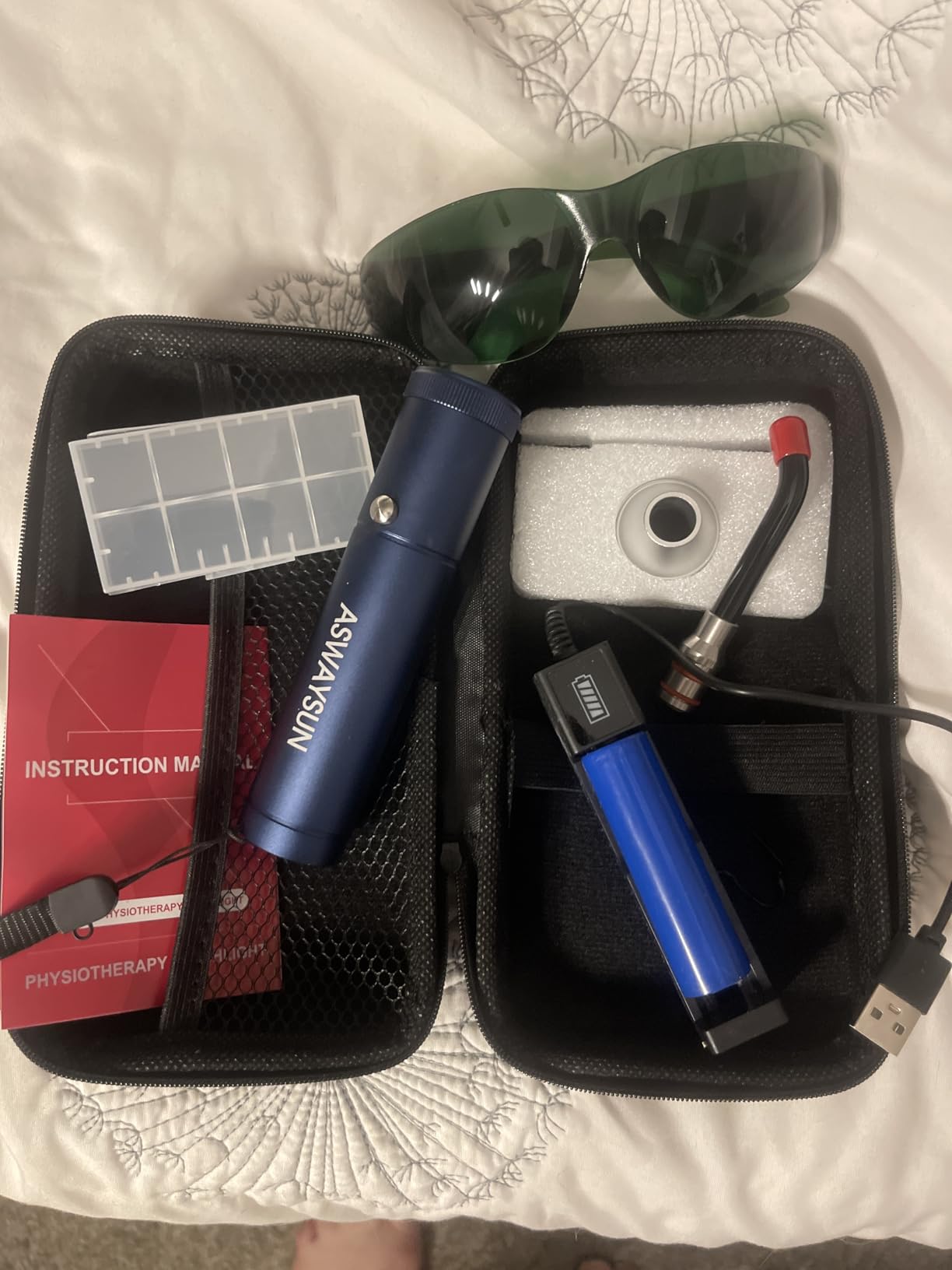 Infrared Red Light Device for Joints & Muscles, 460:630:660:850:900nm Cold Sore, Portable Near Infrared Wand for Face & Body Mouth Nose Effective 2 in 1 Modes customer photo 2