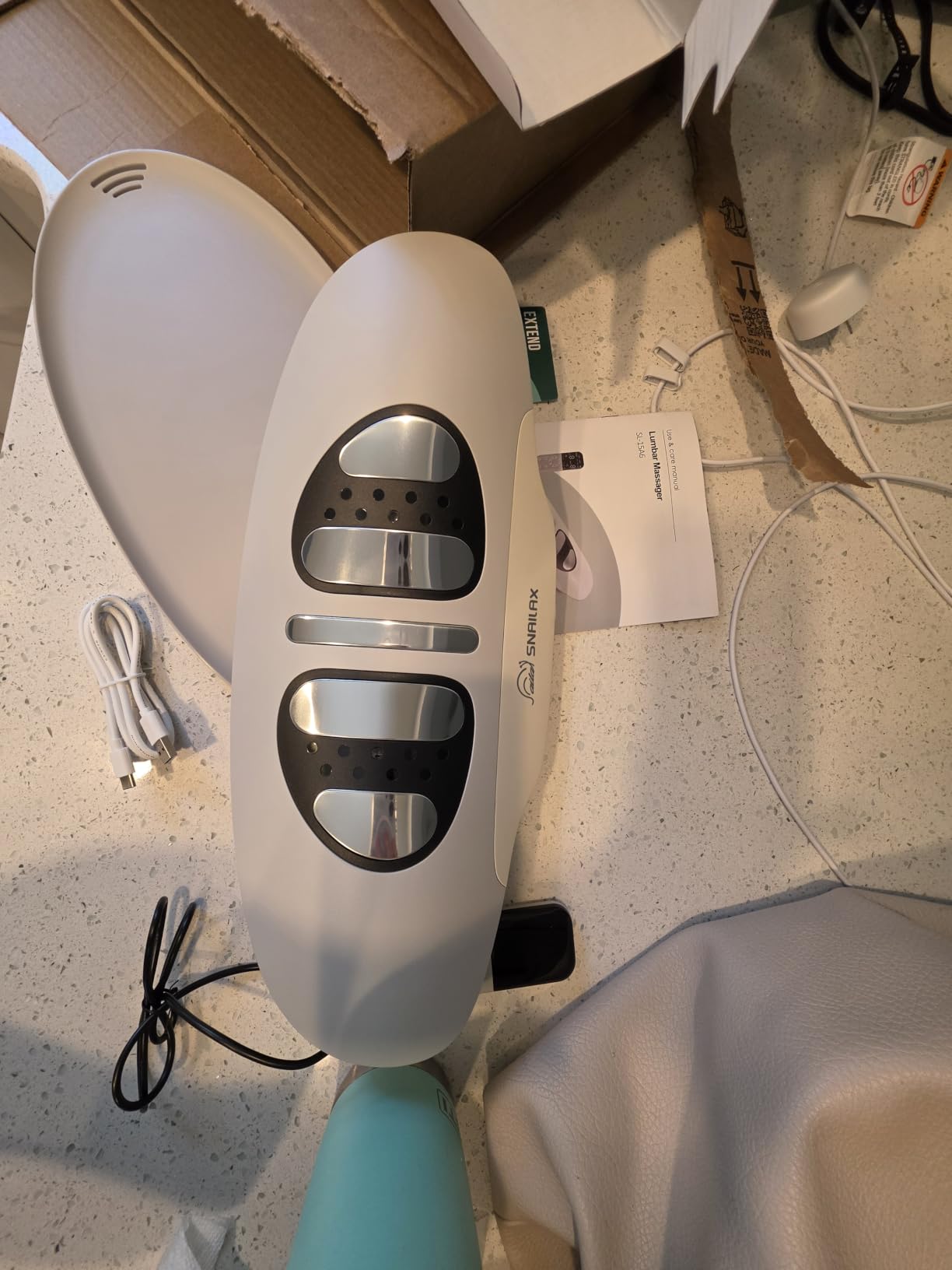 Snailax Lumbar Massager with Heat & Vibration, Back Stretcher, FSA Eligible | Air Compression Stretching, 3 Modes, 8 Height Levels customer photo 2