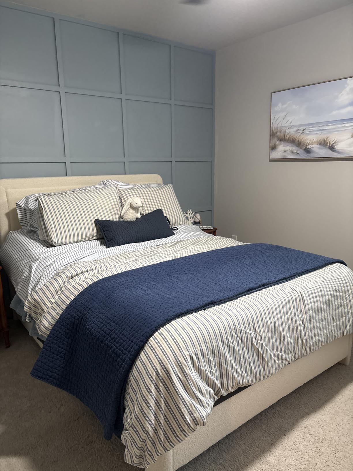 Marsail Queen Adjustable Bed Frame with Massage, Electric Adjustable Bed Base with Head & Foot Incline, Quiet Motor Adjustable Bed Frame with USB Ports, LED Light, Height-Adjustable Legs customer photo 2