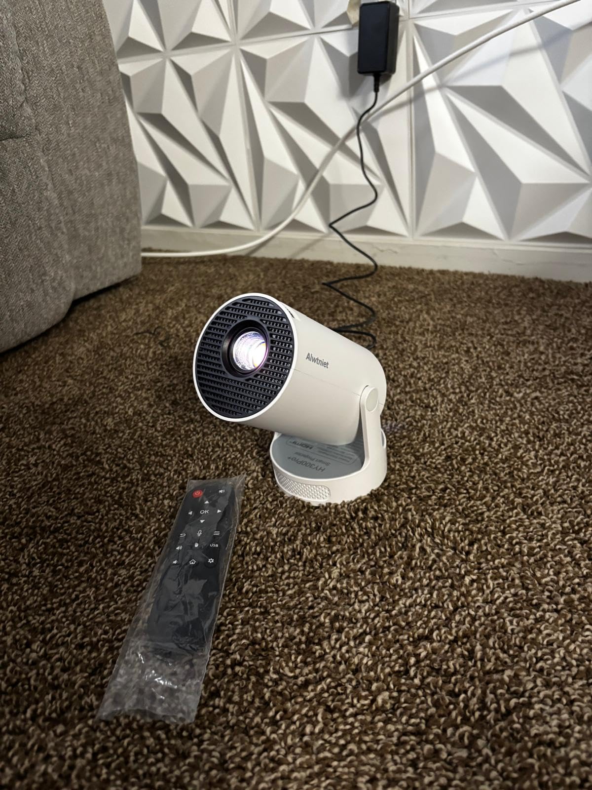 Mini Projector with Wifi and Bluetooth, Portable 4K Support, Android 14/ Auto Keystone, HY300Pro Small Smart Proyector for Bedroom Movie Outdoor, Compatible With HDMI/USB/TV Stick/Smartphone/Laptop customer photo 2