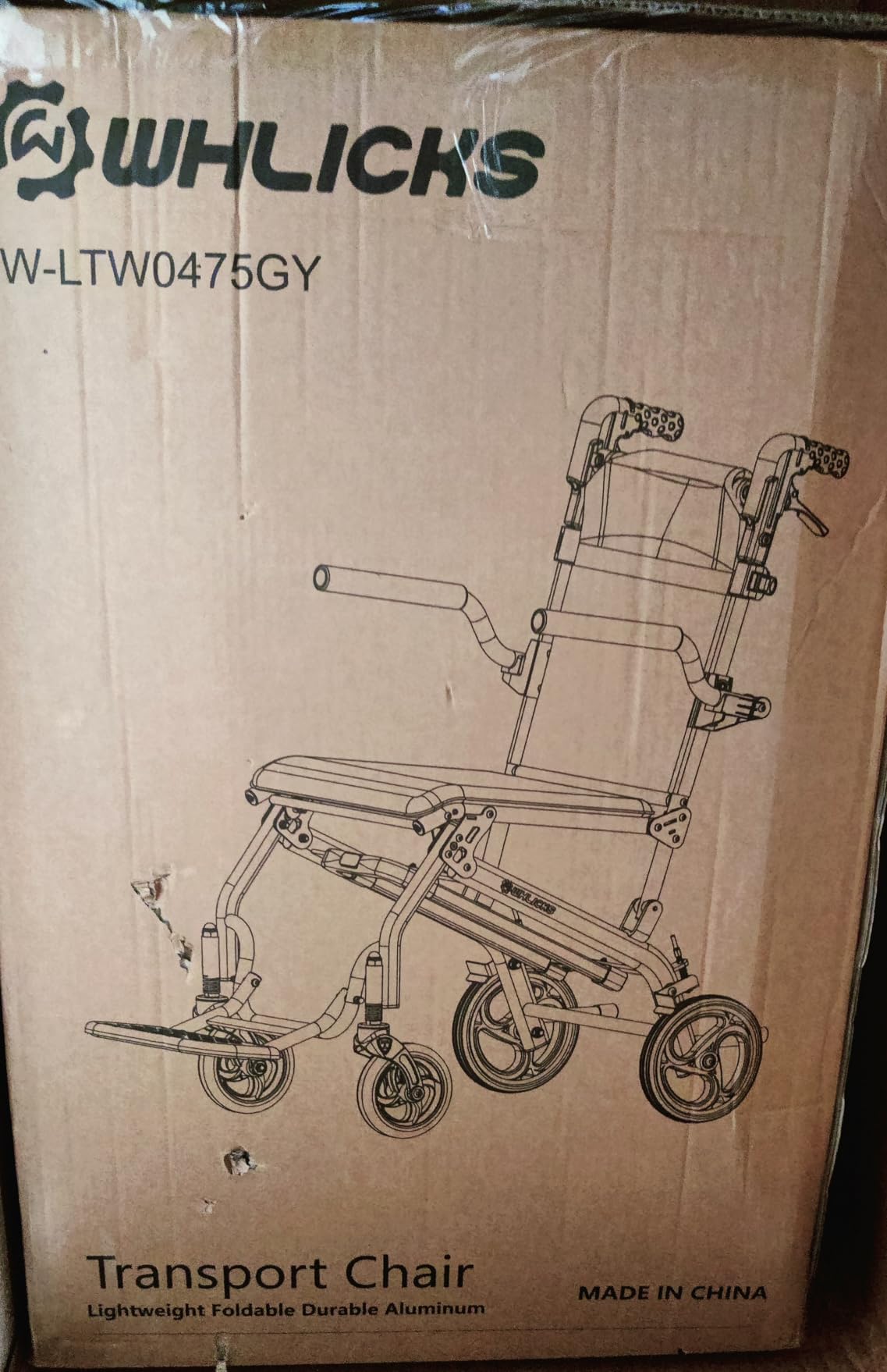 Wheelchairs for Adults Ergonomic Transport Chair Lightweight Foldable with 12-inch Big Wheels for All Terrains Travel Wheelchair with Removable Cushion customer photo 1