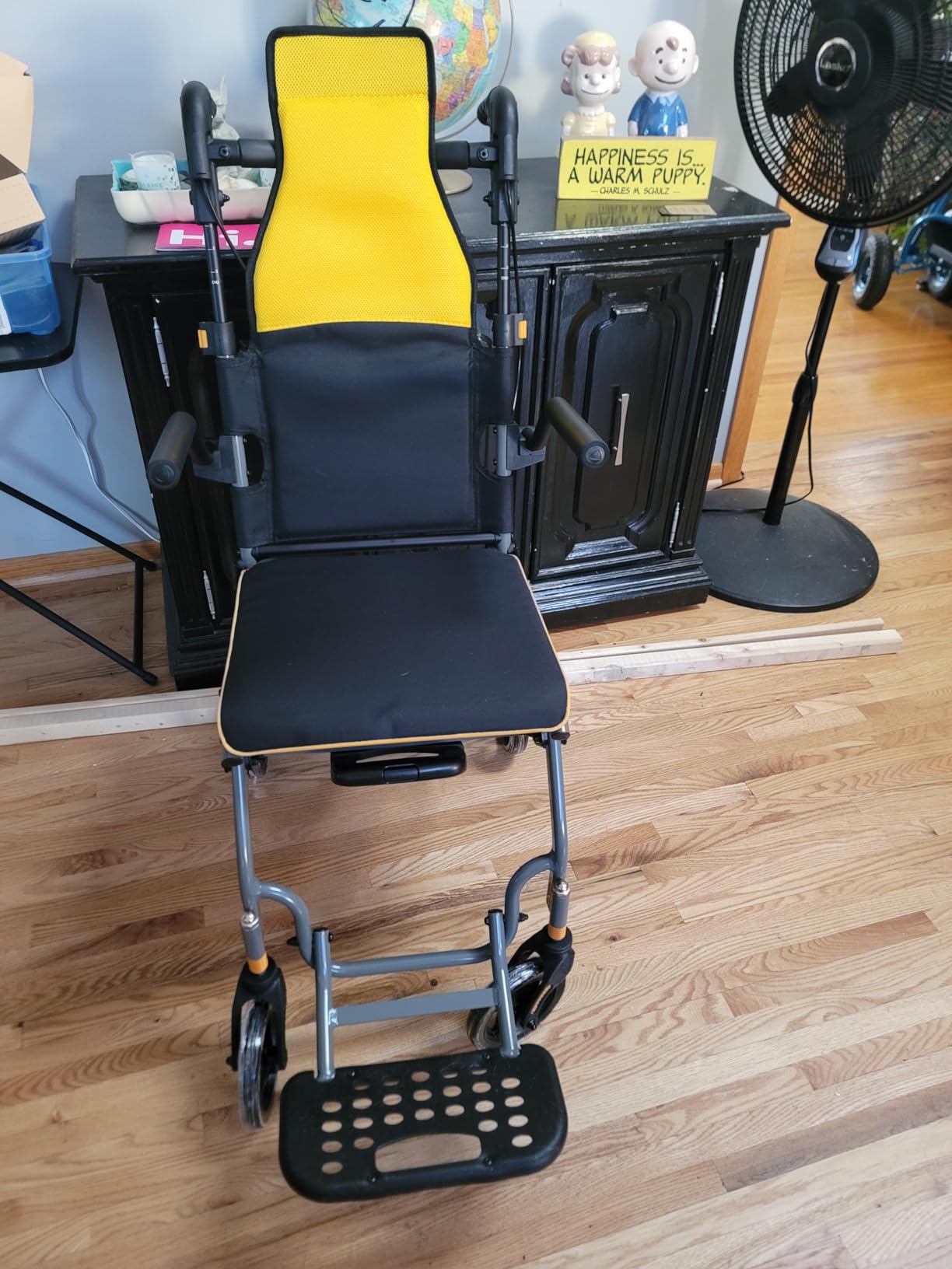 Wheelchairs for Adults Ergonomic Transport Chair Lightweight Foldable with 12-inch Big Wheels for All Terrains Travel Wheelchair with Removable Cushion customer photo 2
