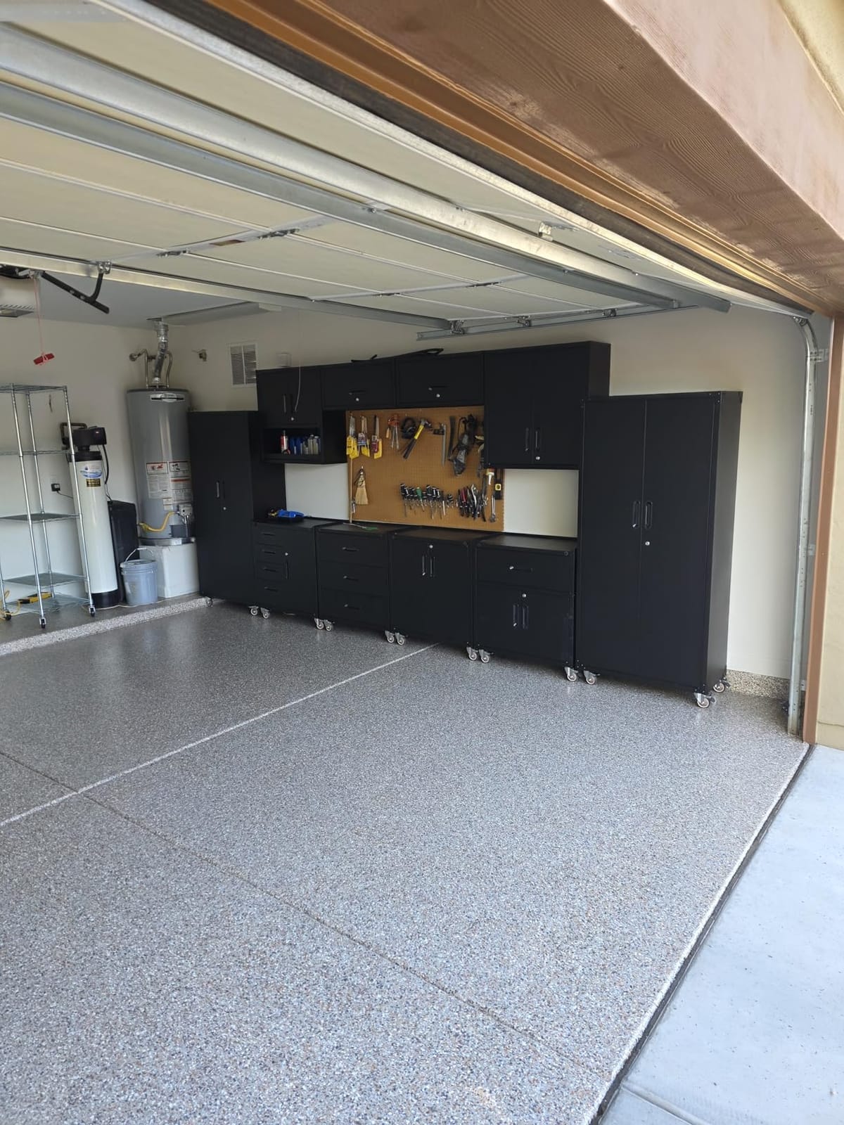 10-Piece Heavy Duty Steel Garage Cabinet System - All-in-One Modular Garage Cabinet Set with Tool Bench (Black) customer photo 1