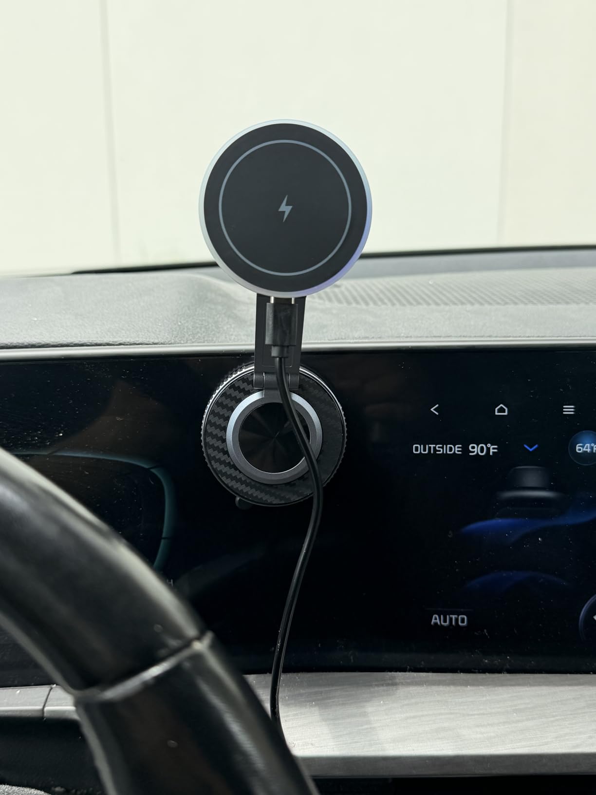15W Magsafe Car Mount Charger, Faster Charging Wireless Car Charger | [105+LBS Suction & 3800gf Magnetic] Car Phone Holder, 360° Adjustable, Phone Holders for Your Car for iPhone & Android customer photo 2