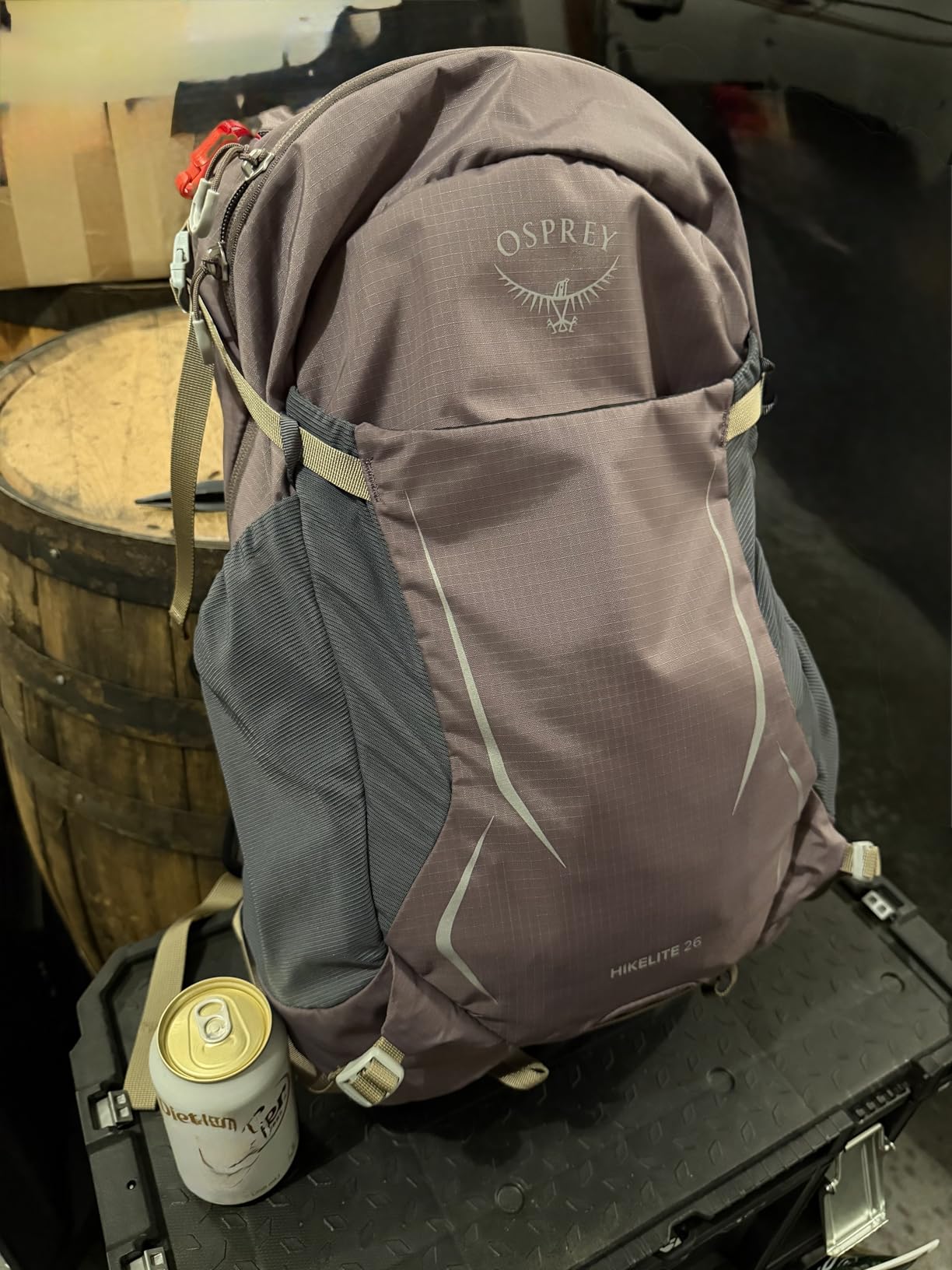 Osprey Hikelite 18L Hiking Backpack, Tan OS | daypack, travel daypack, camping pack, rain cover, wet weather carry, Tan color, OS size customer photo 1