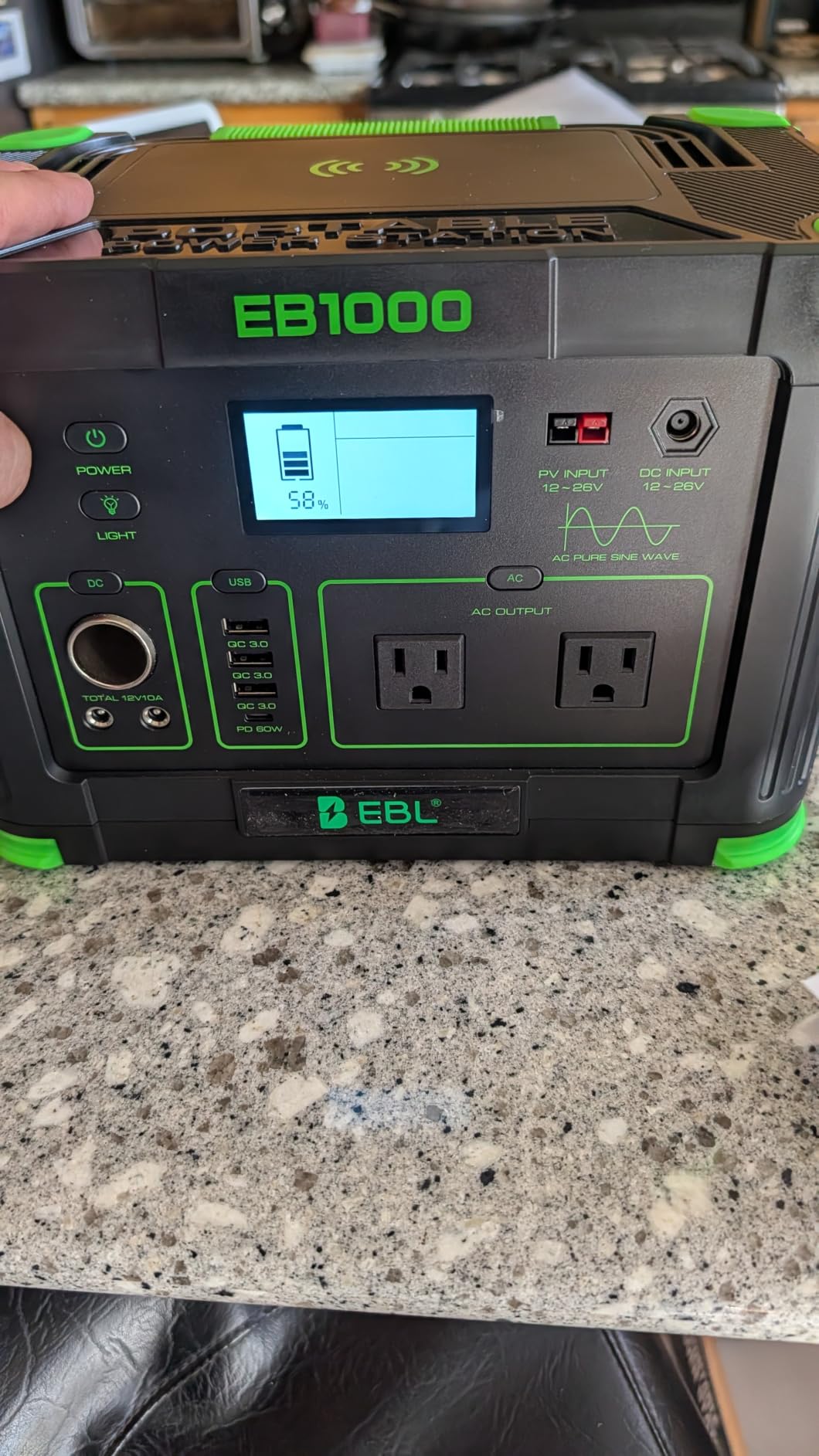 EBL Portable Power Station 288.6Wh 330W Solar Generator for Camping Home | 120V Pure Sine Wave AC Output, with Wireless Charger, LED Light & Multi-Port Design for Outdoor Emergency Backup RV CPAP customer photo 1