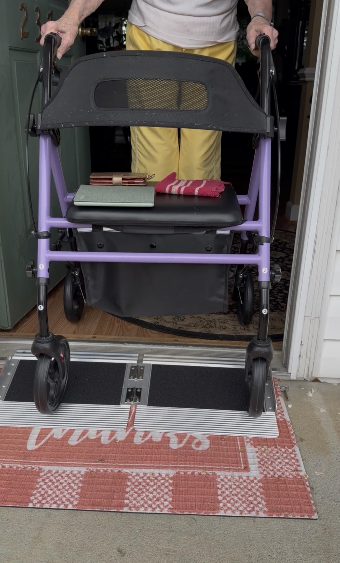 FACHNUO 8FT Wheelchair Ramp with Handrails, 1600LBS Capacity Handicap Ramps | Non-Skid Surface, Easy to Install, Aluminum Heavy-Duty Ramp for Home Steps, Entry, Doorways, Scooters, Walkers, Elec Chair customer photo 2