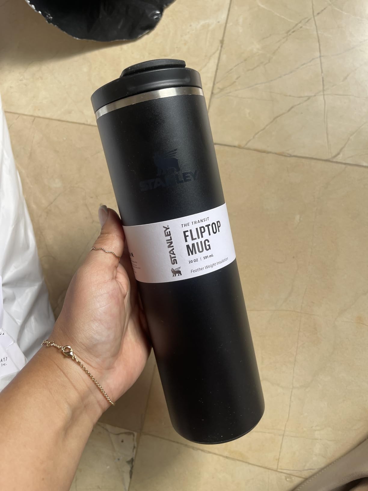 STANLEY Transit FlipTop Mug | Leakproof Coffee Travel Cup | Vacuum Insulated Stainless Steel | Stays Hot or Cold for Hours | BPA-Free | 20 oz | Rose Quartz customer photo 1