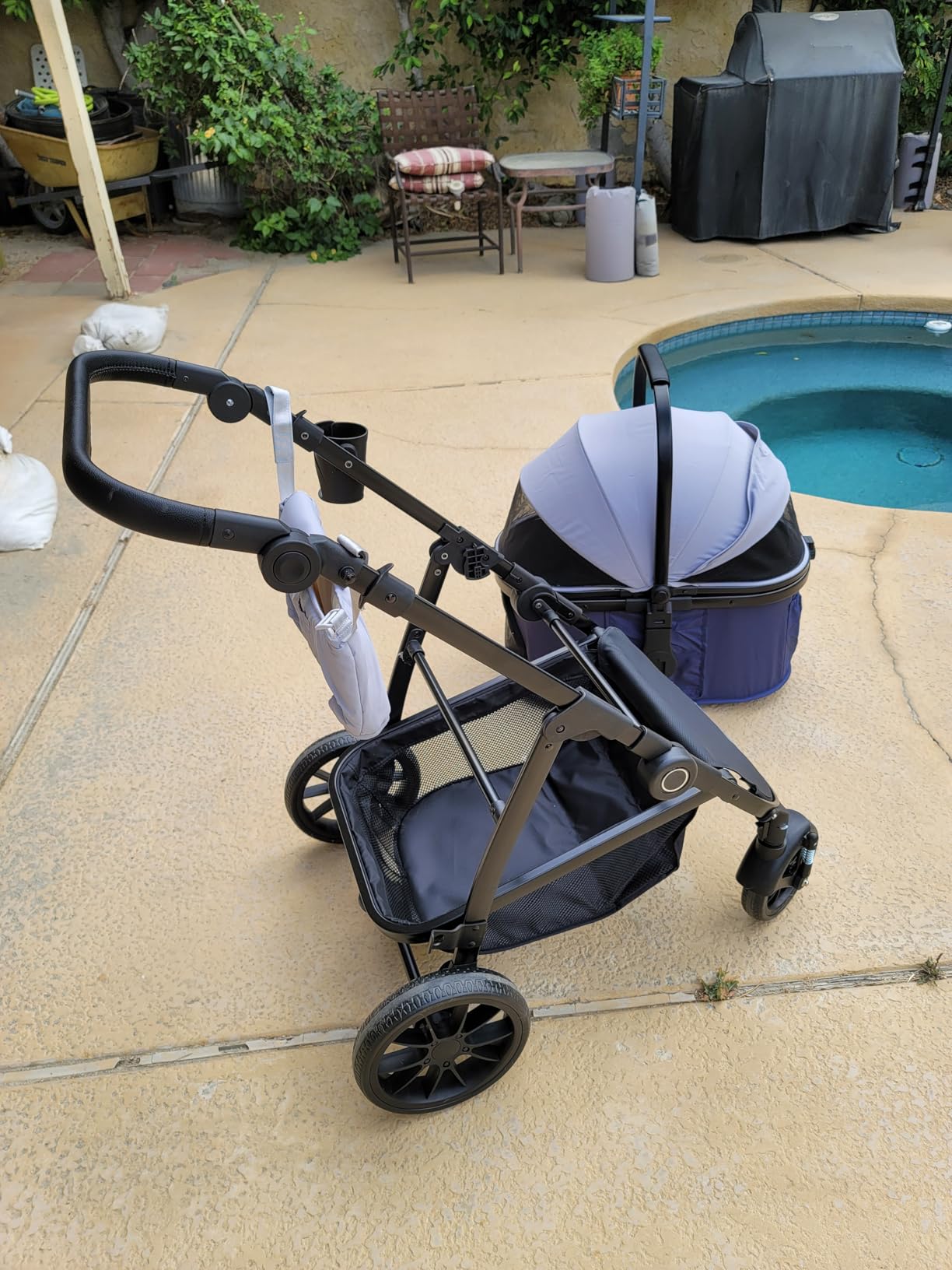 3-in-1 Pet Stroller for Medium Dogs & Cats, Detachable Aluminum Frame Carrier, All-Terrain 4-Wheel Dog Travel Carriage, Shock Absorption, Easy-Entry Low Door, Max 55lbs - Darkgrey customer photo 2