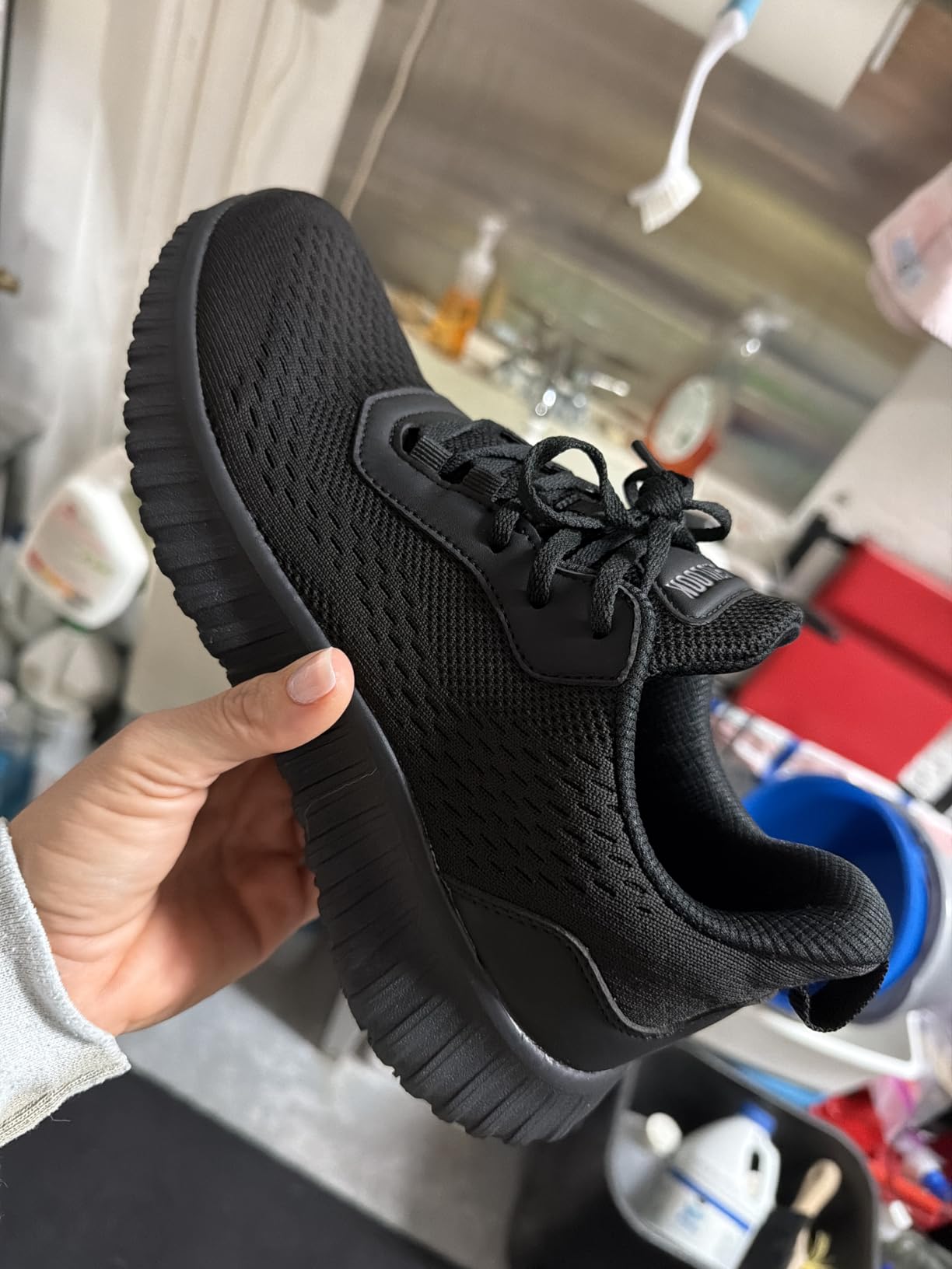 SHULOOK Women's Non Slip Work Shoes Slip-Resistant Kitchen Chef Restaurant Food Service Nurse Shoe Comfortable Mesh Breathable Walking Sneakers customer photo 2