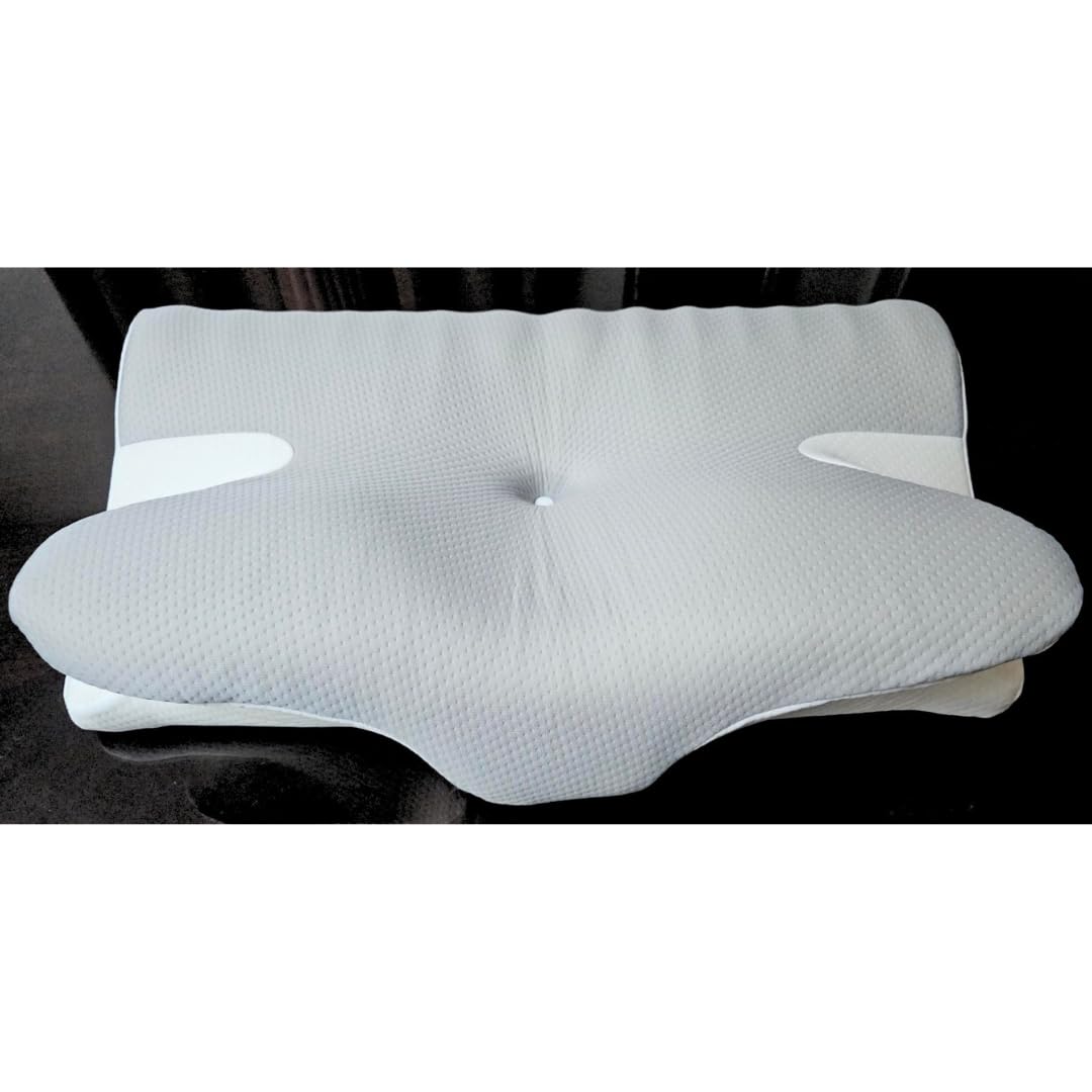 BDEUS Ergonomic Cervical Pillow for Side Sleepers, 2-in-1 Contour Orthopedic Memory Foam Pillow for Neck Shoulder Pain Relief, Sleep Apnea, Anti Snore, Pillow with Arm Rest, Head Cradle, Grey customer photo 1