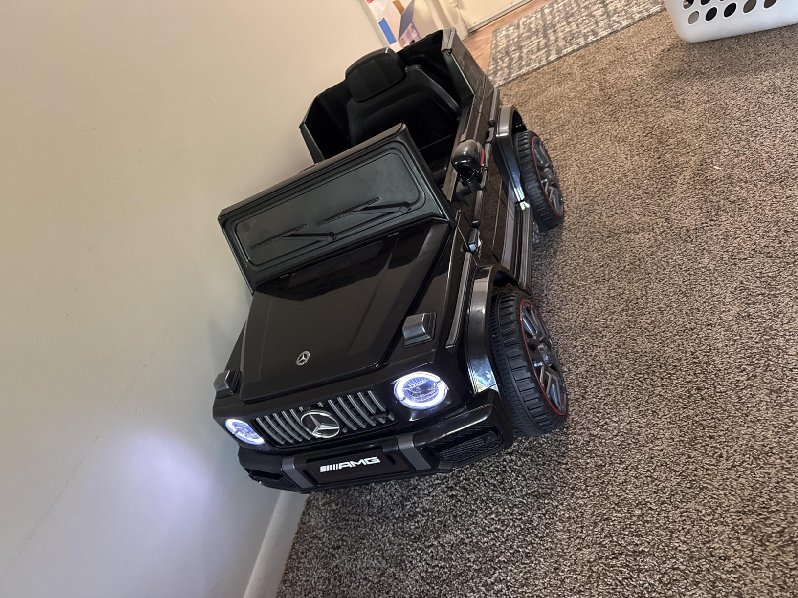 Mercedes-Benz G63 Kids Ride On Car, 12V Toddler Electric Car with Remote | Licensed Mercedes G Wagon, parental remote control, durable body, LED lights, music, upgraded motors and soft start safety customer photo 1