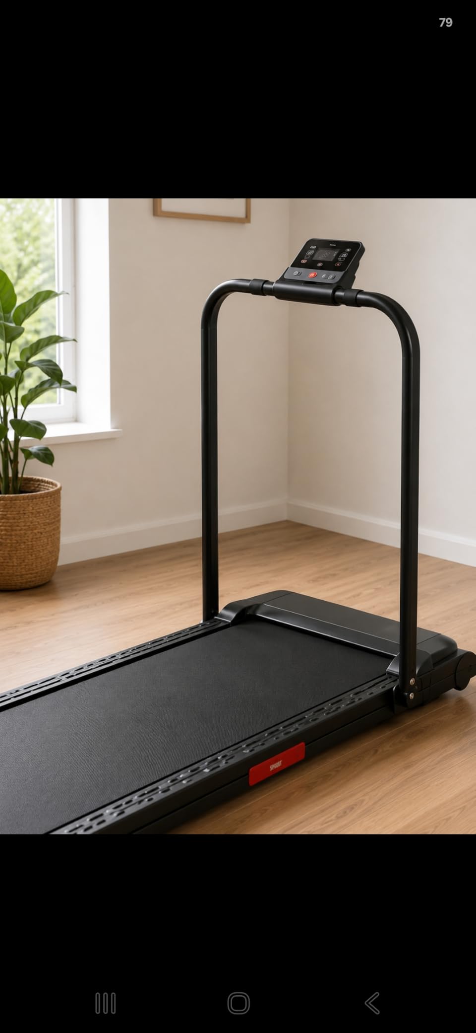 KASSADIN Small Walking Pad Treadmill with Handle Bar Incline for Home, Portable Walking Pad with Incline, Under Desk Treadmill for Home, Electric Treadmill with Handles, 3.0HP, 0.6-7.6MPH, 350LB customer photo 1