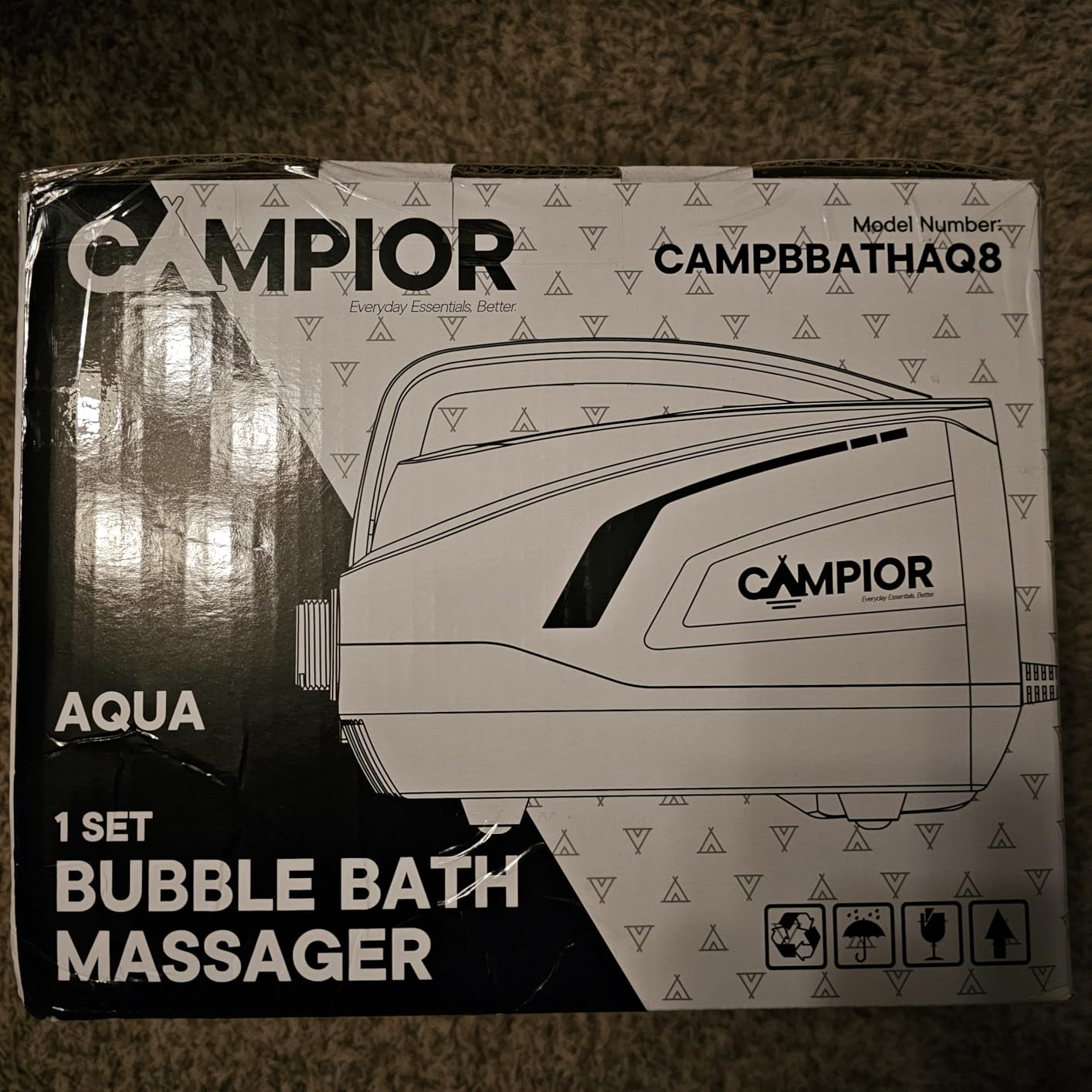 Bubble Bath Massager Mat for Bathtub, 47.24