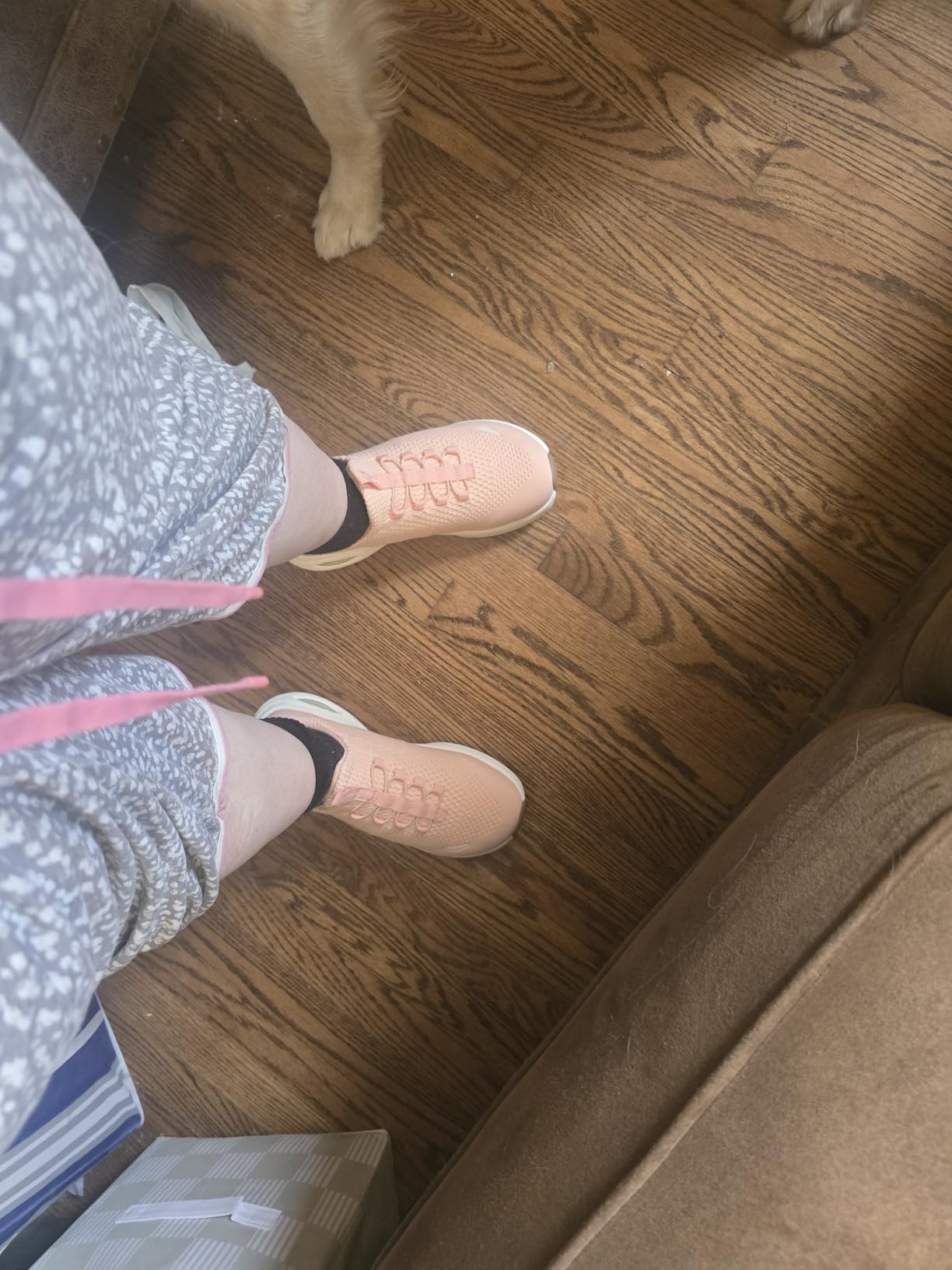 Wide Toe Box Shoes Women Slip on Sneakers with Arch Support, Extra Wide Width Comfort Walking Shoes for Plantar Fasciitis, Zero Drop Cushion Tennis Gym Shoes customer photo 1