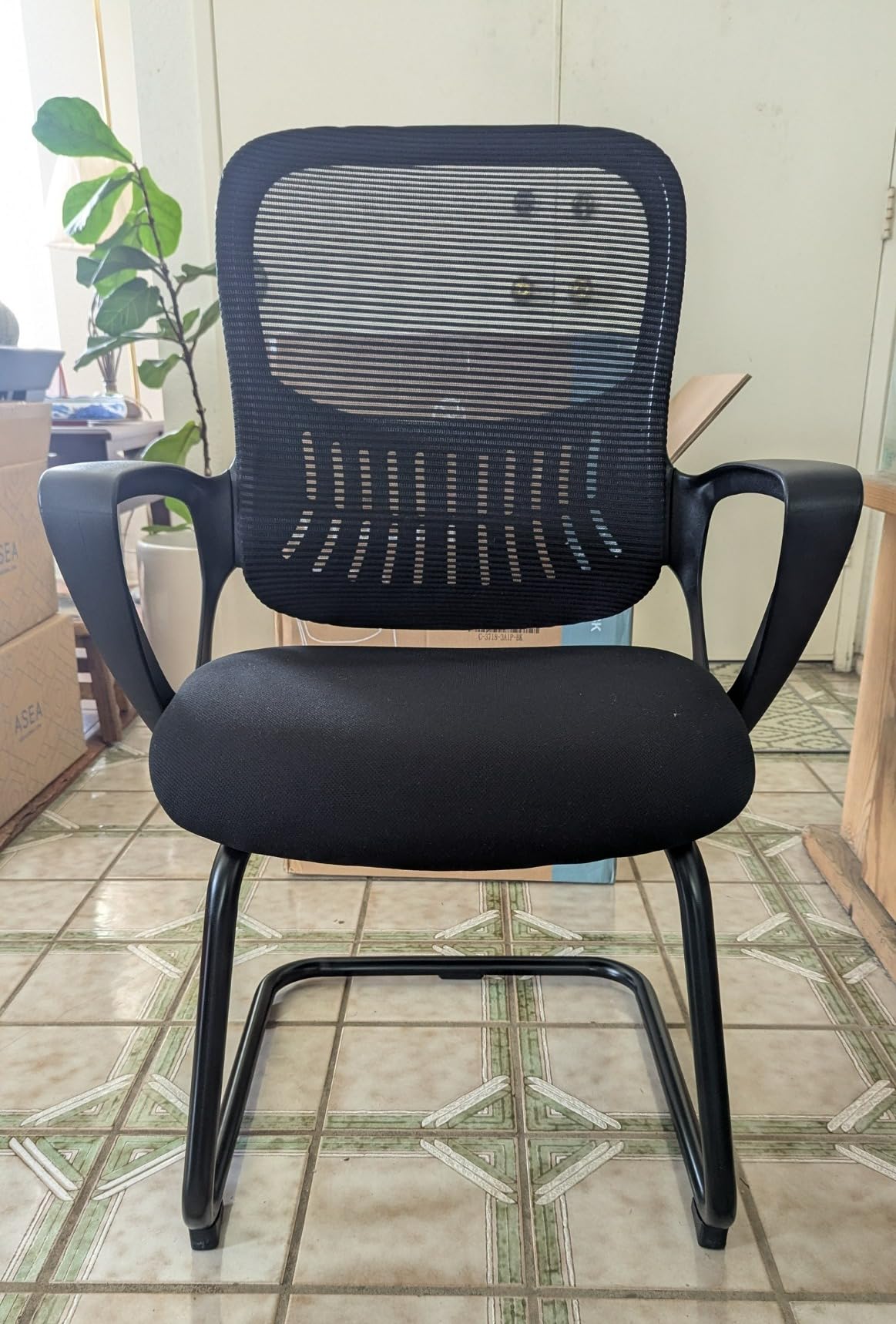 DUMOS Office Desk Chair Set of 6, Computer Chairs, Mesh Back | Sled Base, Ergonomic Executive, Lumbar Support, Home Bedroom, Waiting Reception, Guest customer photo 1