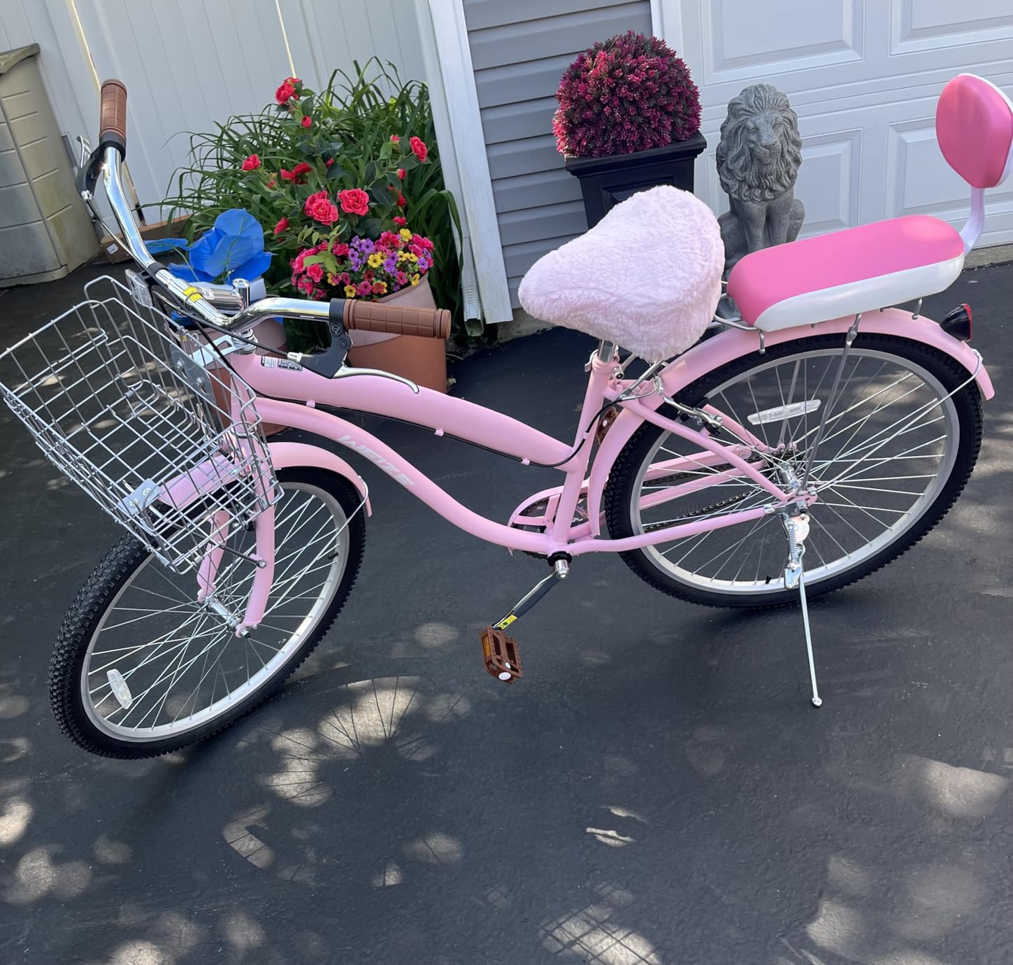 WEIZE Beach Cruiser Bike 26 27.5 inch City Commuter Bicycle for Men Women | High Carbon Steel, Front and Rear Fenders, Rear Rack, Basket, Comfortable Ergonomic Upright Design customer photo 2