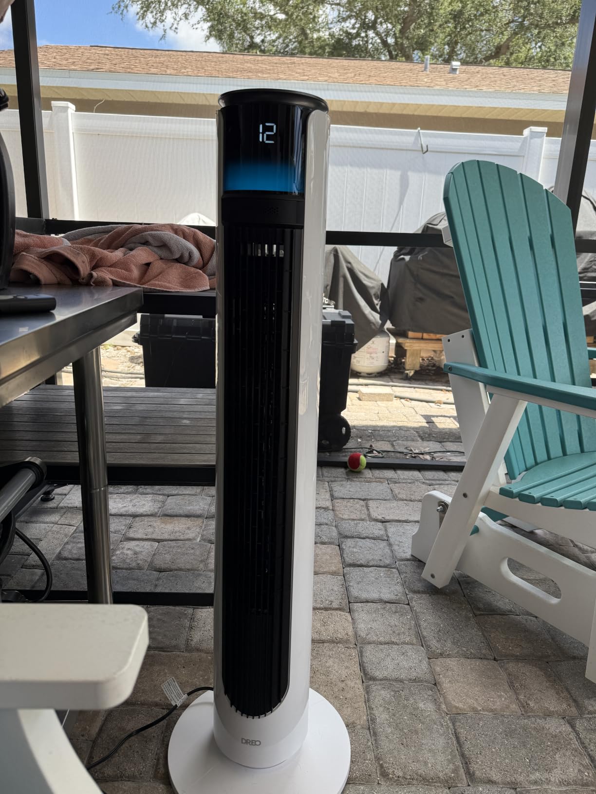 DREO TurboCool Outdoor Misting Fan 711AS, 33 ft/s High Velocity, 12 Speeds, 4 Modes Smart Standing Floor Fan, 150° Customizable Oscillating, 20 dB Quiet DC Motor for Bedroom, Weather Resistant customer photo 2