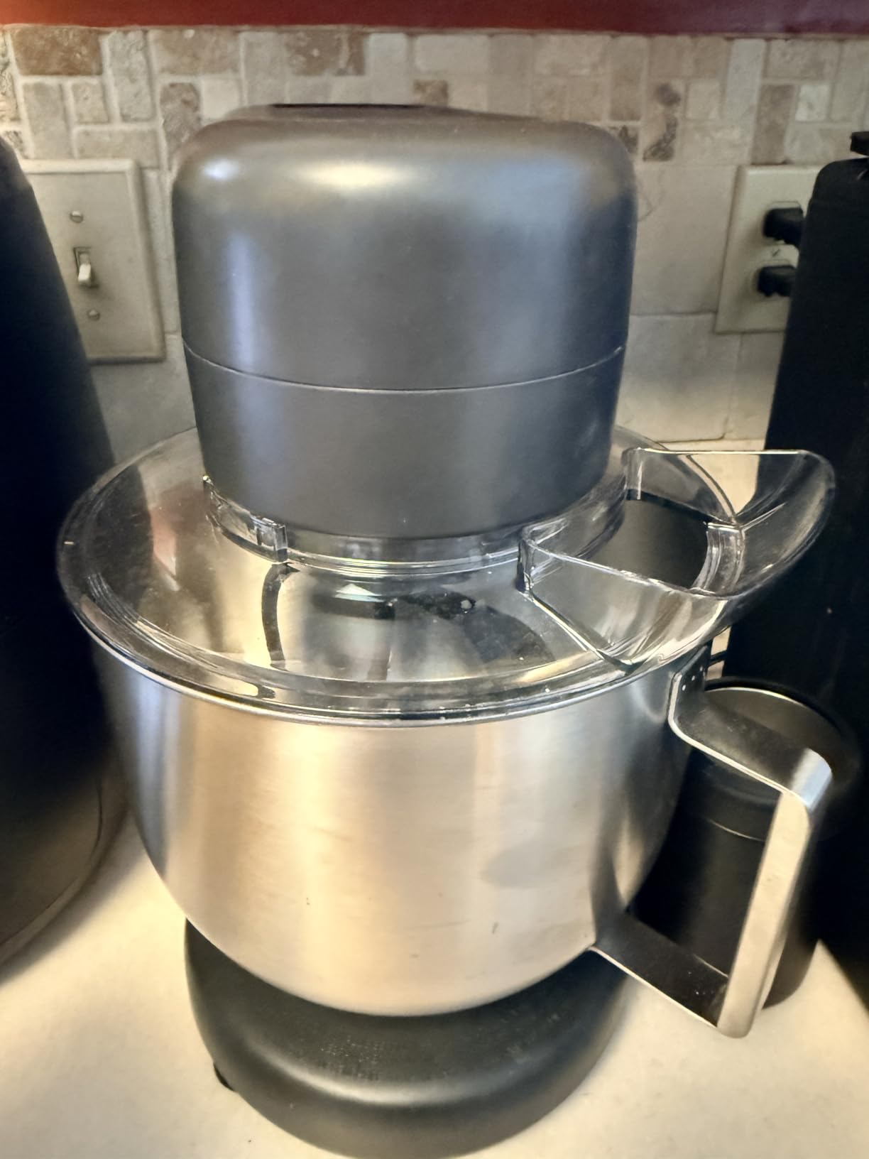 Martha Stewart 5.3QT Tilt Head Stand Mixer, 12 Speeds, Stainless Steel Bowl | Dough Hook, Stainless Whisk, Beater, Removable Splash Shield, Bread, Cake & Whipping, Electric Kitchen Mixer, Caviar Gray customer photo 2