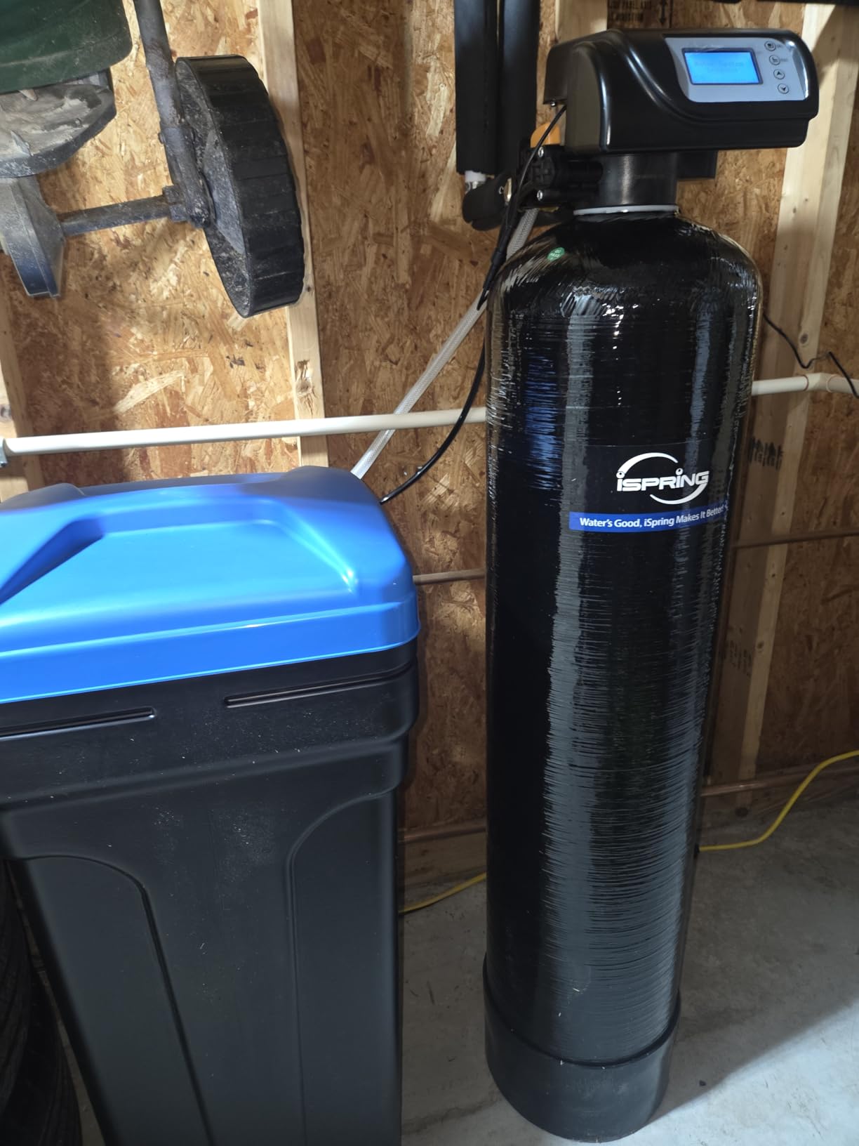 iSpring WCSTB45KG Whole House Water Softener System, 45,000 Grains High Capacity Water Softener Removes Hard Water and Scale, Automatic Backwash and Regeneration customer photo 1