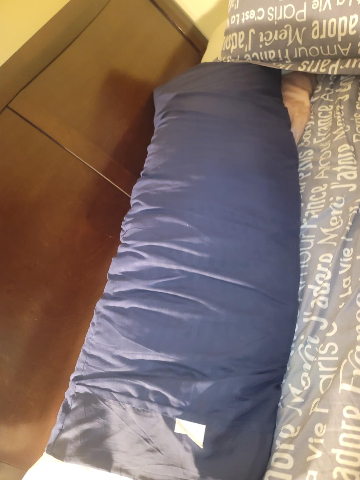 ELNIDO QUEEN Cooling Body Pillow Insert with Cover - Breathable Long Body Pillow for Side Sleepers, Soft Support Bed Pillow for Adults, 20x54 Inches Grey customer photo 1