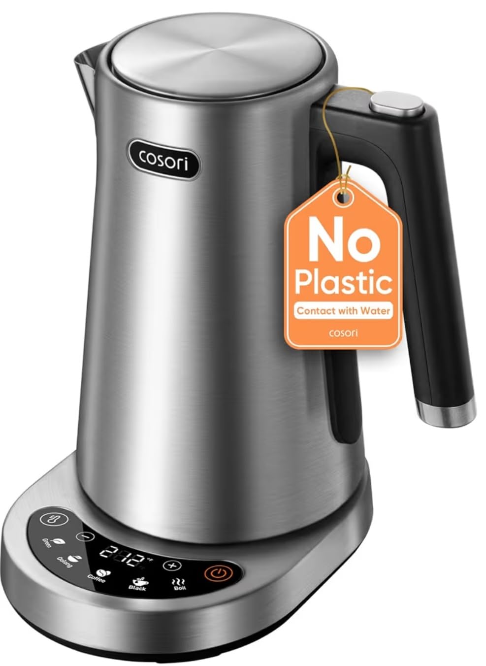 Cosori Stainless Steel Electric Kettle with Temperature Control, 1.7L | No Plastic Contact with Water, 5 Presets, ±5°F Temp Control, 60-Min Keep Warm, Dual Lid Opening, Tea, Coffee & Hot Water customer photo 2