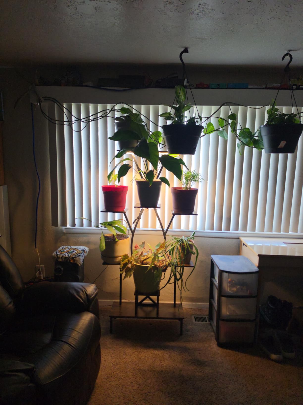 JUSTOGO Plant Stand Indoor with Grow Lights - 9 Tiered Tall Plant Shelf | 63