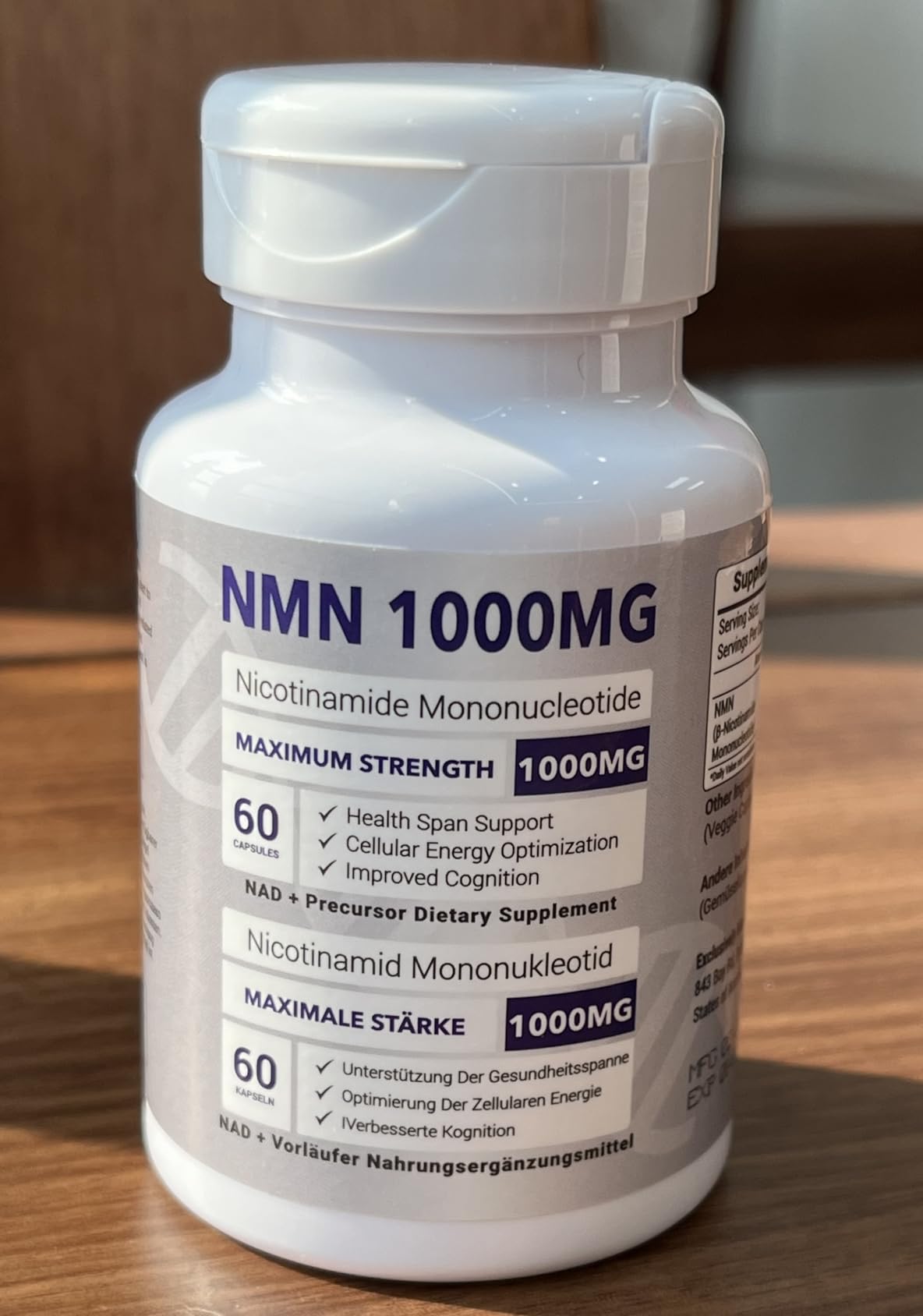 NMN (60-Day Supply, 500mg per Serving) - 99% Pure NMN, Stabilized, 60 Caps customer photo 1