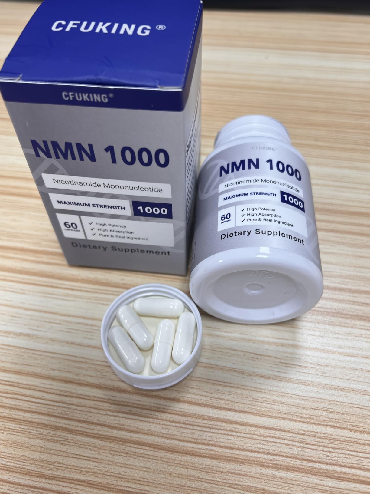 NMN (60-Day Supply, 500mg per Serving) - 99% Pure NMN, Stabilized, 60 Caps customer photo 2