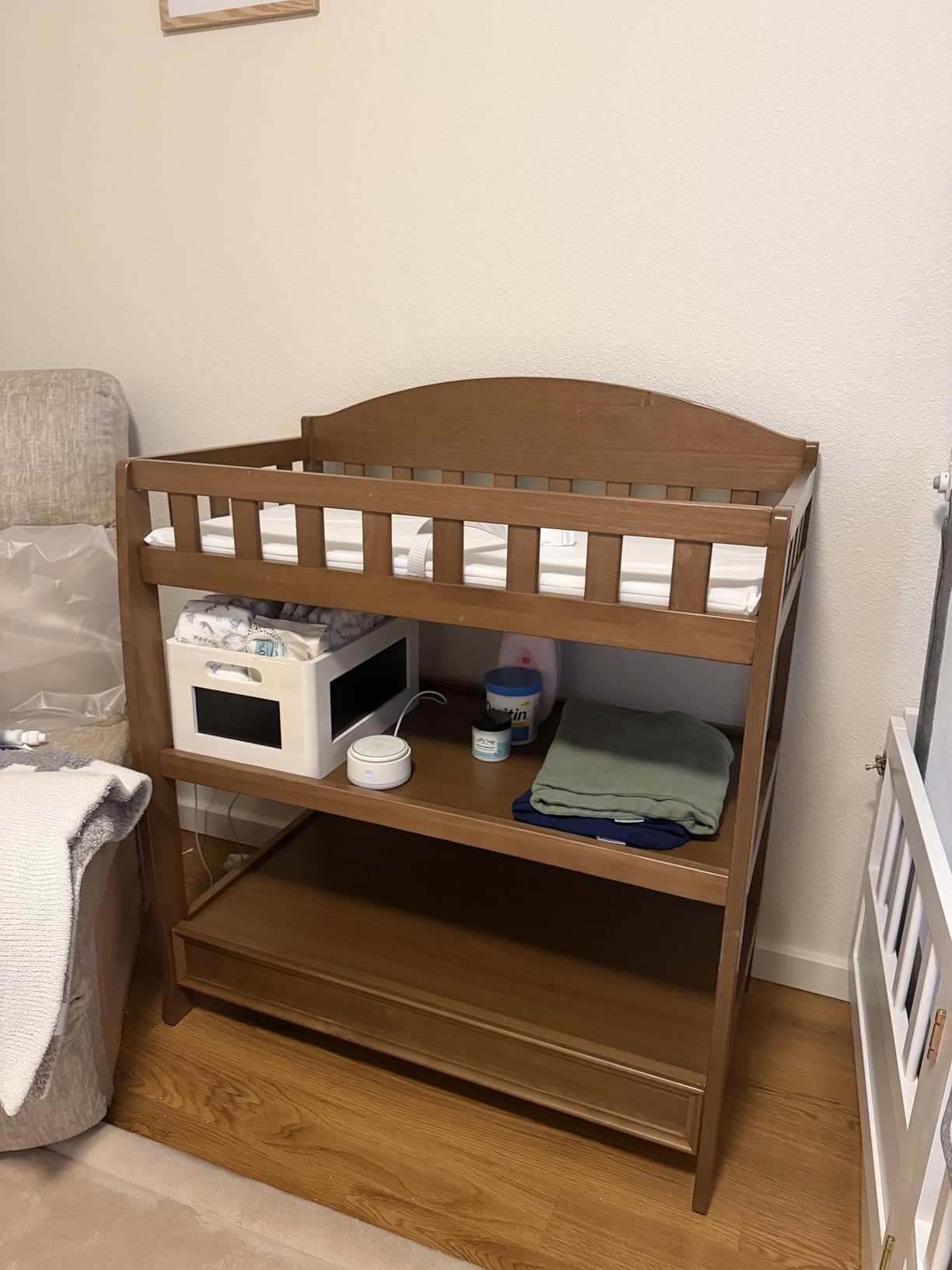 Delta Children Infant Changing Table with Pad, Chestnut customer photo 1