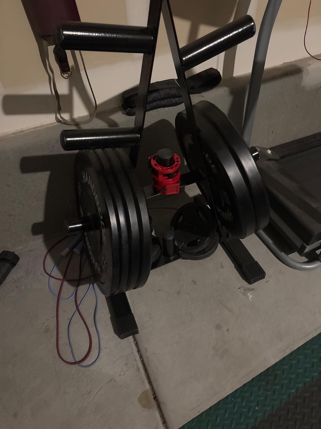 HANDBODE Leg Extension and Curl Machine with 370 lb Plate Set | 8-In-1 Trainer, Single-Pin Changes, Linear Bearings, Fits 1-Inch/2-Inch Plates, Hip Thrusts, Crunches, Arm Workouts, Home Gym customer photo 1