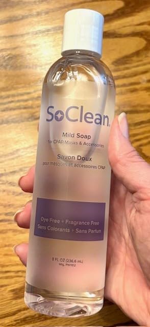 SoClean Mild Soap for CPAP Masks, Hoses, and Washable Accessories, 8 Oz | For Use in Weekly Accessory Washing as Recommended by CPAP Manufacturers. Fragrance-Free, Dye-Free. Easy-Dispensing Disc Cap. customer photo 1