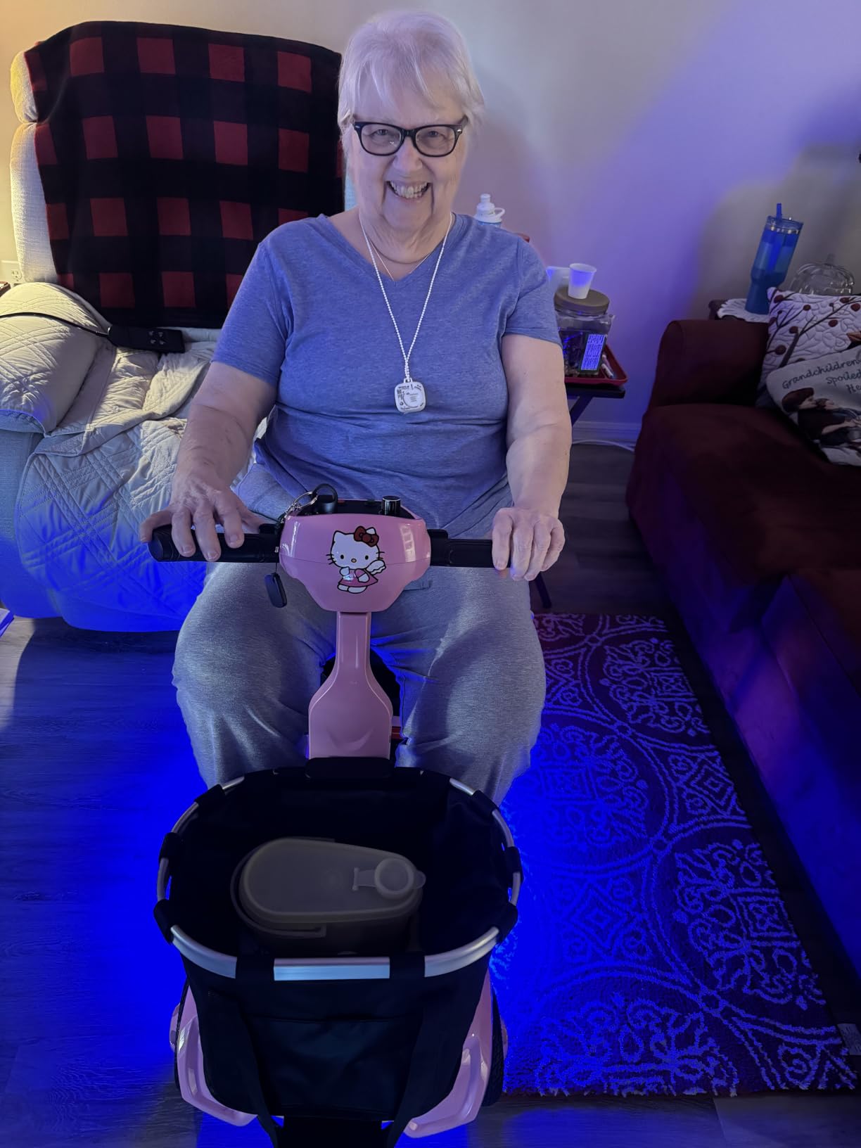 Lightweight Mobility Scooters for Seniors & Adults, Foldable 3 Wheel Scooter | Airline-friendly dual 8Ah batteries, up to 20 miles, 30 lb frame, 33 in turning radius, folds for tight halls, stores, cars customer photo 2