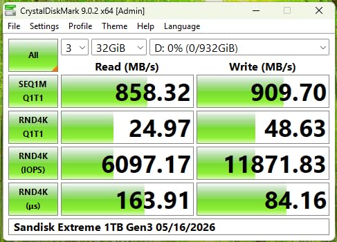 Sandisk 1TB Extreme Portable SSD, Up to 2000MB/s Transfer Speeds-New Model | External Solid State Drive, IP65 Water & Dust Resistant, Up to 3M Drop Protection, 256-bit AES Encryption, USB-C 3.2 Gen 2 customer photo 1