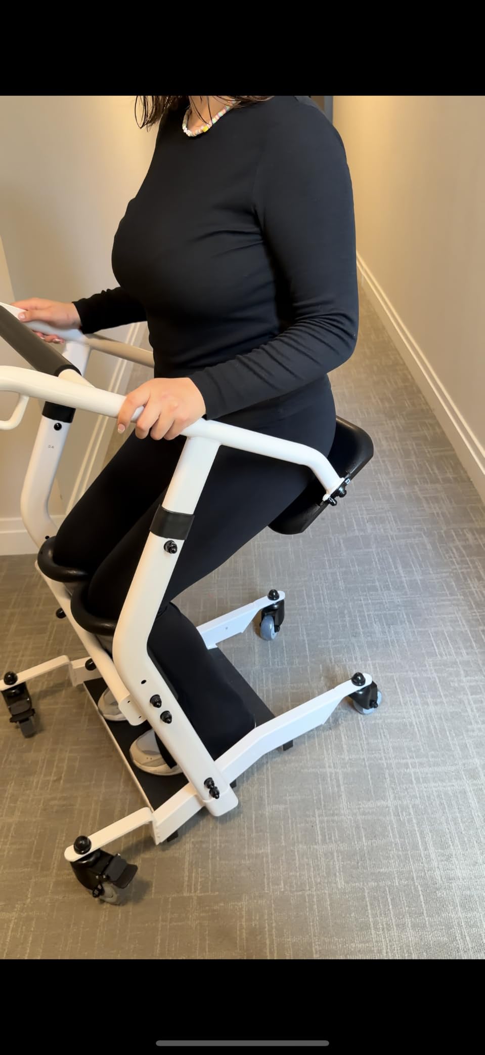 VOCIC Sit to Stand Lift, One-Step Stand Assist Lift for Elderly, Patient Lift Chair Transport Unit with Wheels, Fall Prevention & Muscle Building, AY03 2026 Upgraded customer photo 2