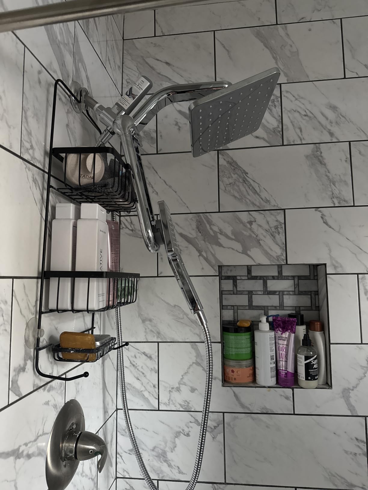 Dual Filtered Rainfall Handheld Showerhead Spray Combo with 7 Modes | 2026 Upgraded Shower Head Combo, Dual Filtration For Skin & Hair Care, One-Button Filter Replacement, Matte Black customer photo 2