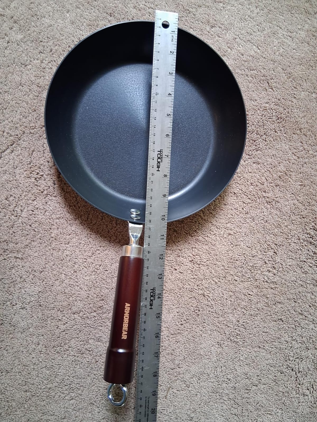 12 Inch Auto-Seasoning Large Carbon Steel Skillet, Pre-Seasoned Deep Nitrided Carbon Steel Pan for Family Size Meals and Professional Searing, Wooden Handle, PFAS & PFOA-Free customer photo 2