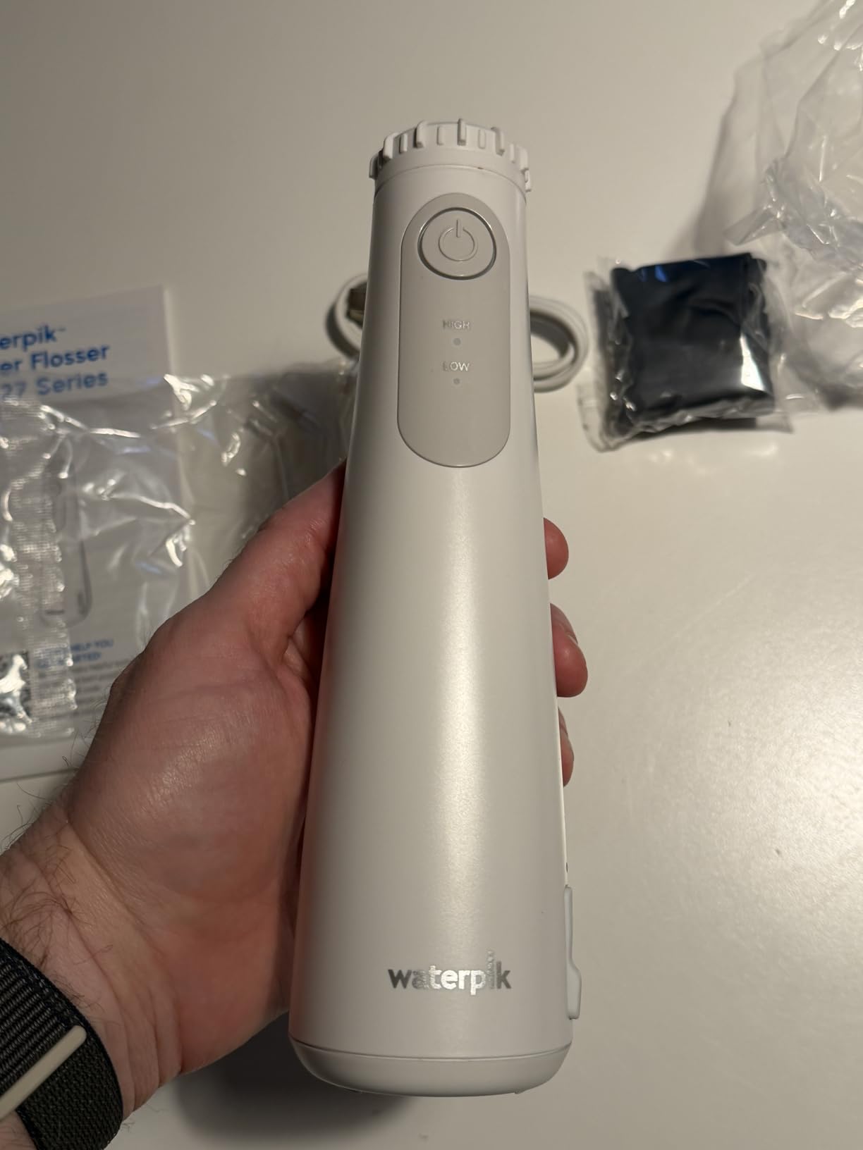 Waterpik Cordless Gem Water Flosser 5100 for Travel and Home, Rechargeable, Portable, Waterproof for Shower, Daily Gum Care, Cleaning Teeth, Braces, Implants, 3 Flossing Tips, ADA Accepted White WF-27 customer photo 1