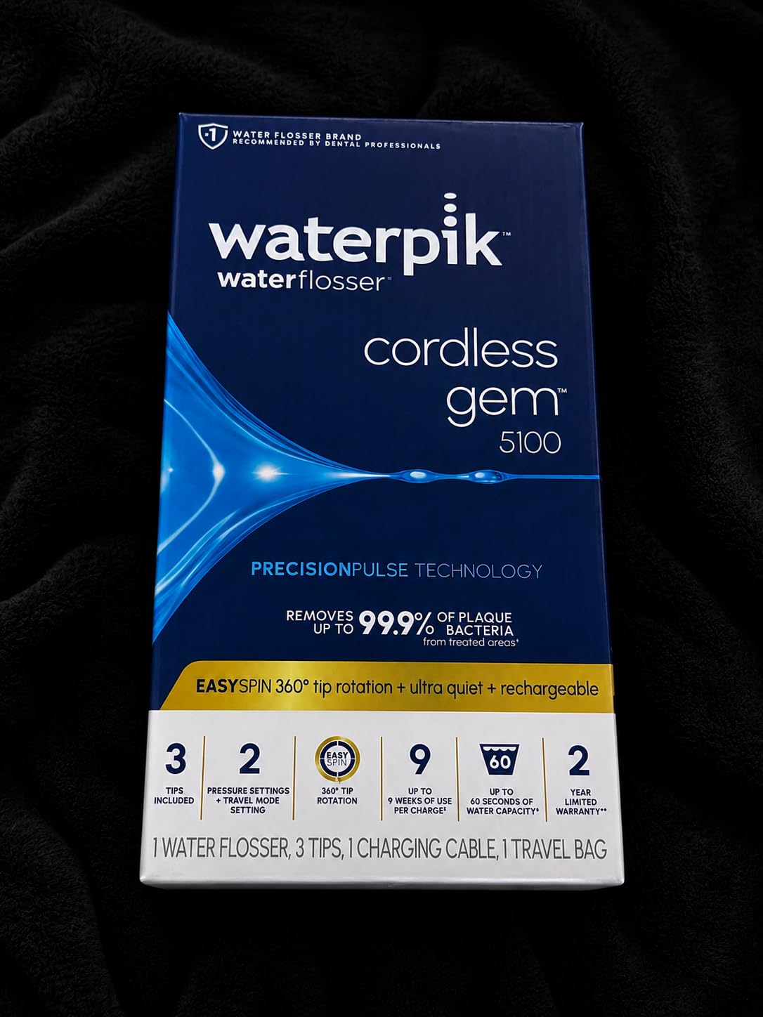 Waterpik Cordless Gem Water Flosser 5100 for Travel and Home, Rechargeable, Portable, Waterproof for Shower, Daily Gum Care, Cleaning Teeth, Braces, Implants, 3 Flossing Tips, ADA Accepted White WF-27 customer photo 2