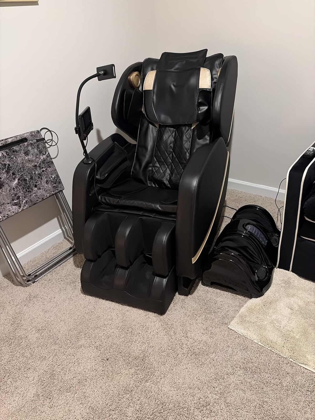 Megashock SL Track Massage Chair, Zero Gravity, Full Body, for Home Office | 12 Fixed Rollers, 8 Airbags, 15 Programs, Hip Vibration, Back Heating, Foot Massage, Bluetooth Speaker, Gift for Family customer photo 2