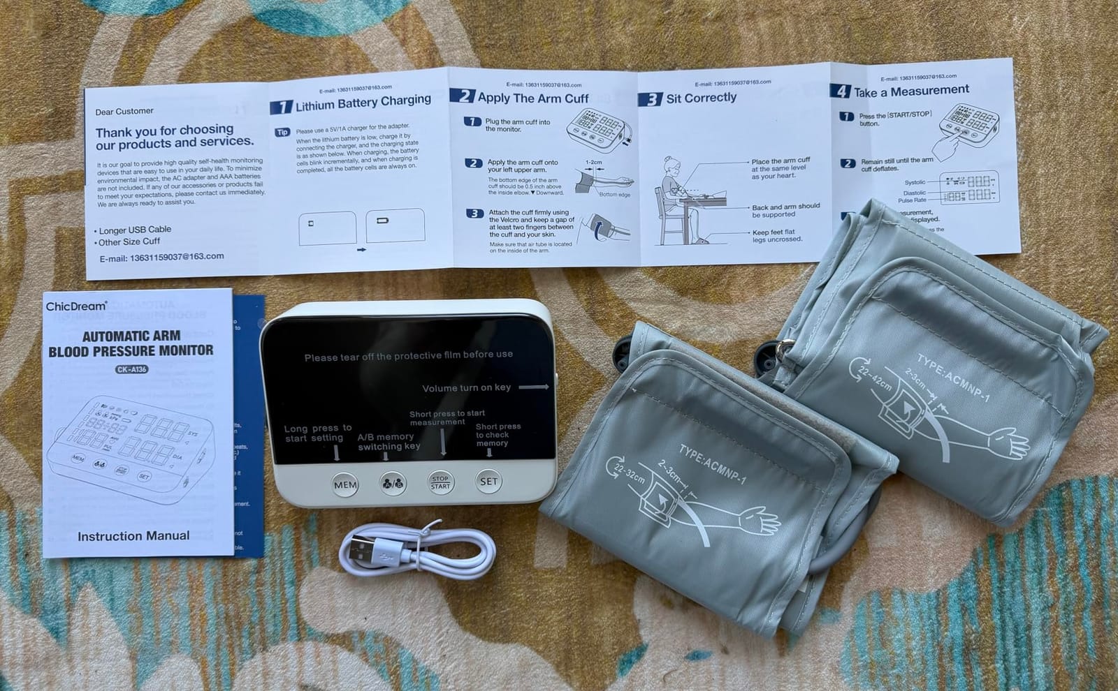 Blood Pressure Monitors for Home Use, USB Rechargeable Talking BP Machine with 6.14