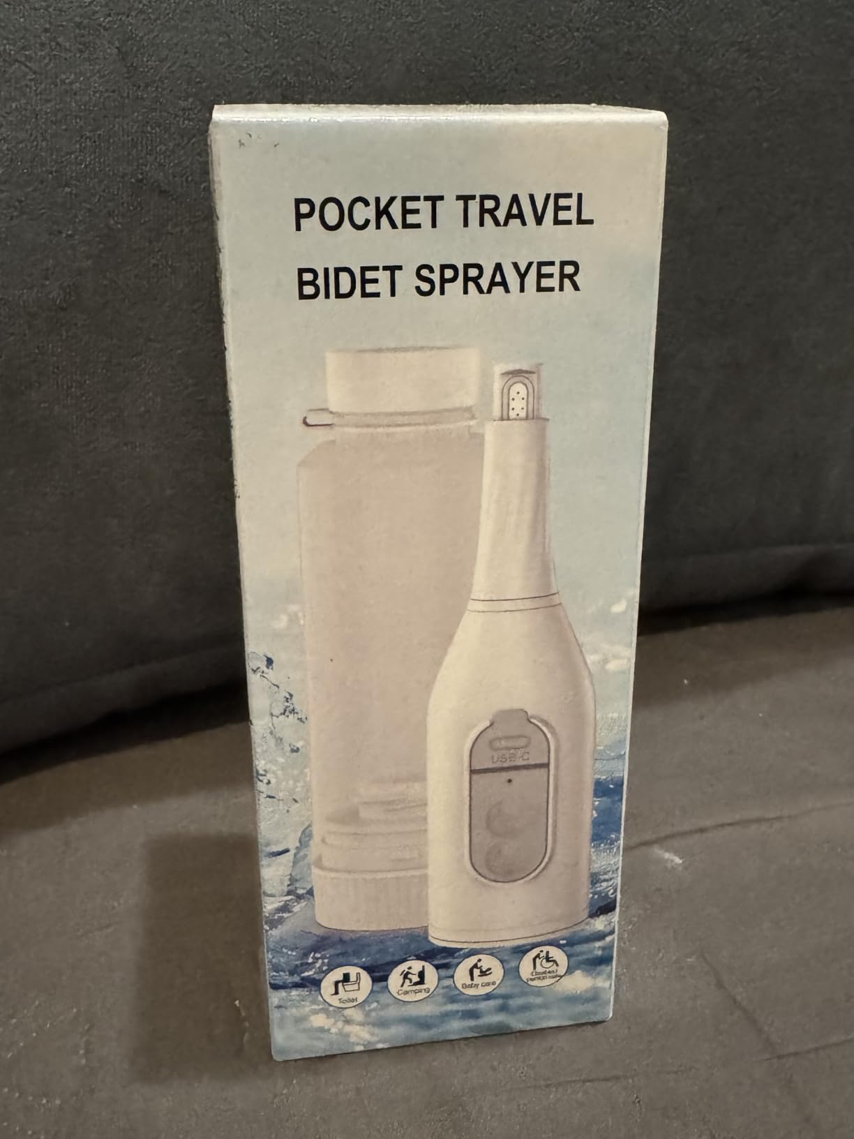 Portable Bidet for Travel - Electric Peri Bottle with Dual Spray Modes, 360 Nozzle, Water Bottle Adapter, USB Rechargeable, Waterproof, Travel Bidet for Postpartum & Personal Hygiene (Black) customer photo 1