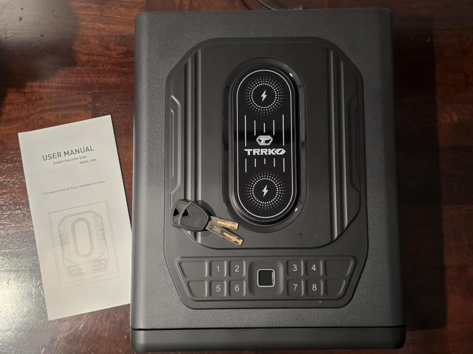 Biometric Gun Safe for Handgun, 0.3S Auto-Open & 2X Wireless Charging | Handgun Safe with Fingerprint, 10.25