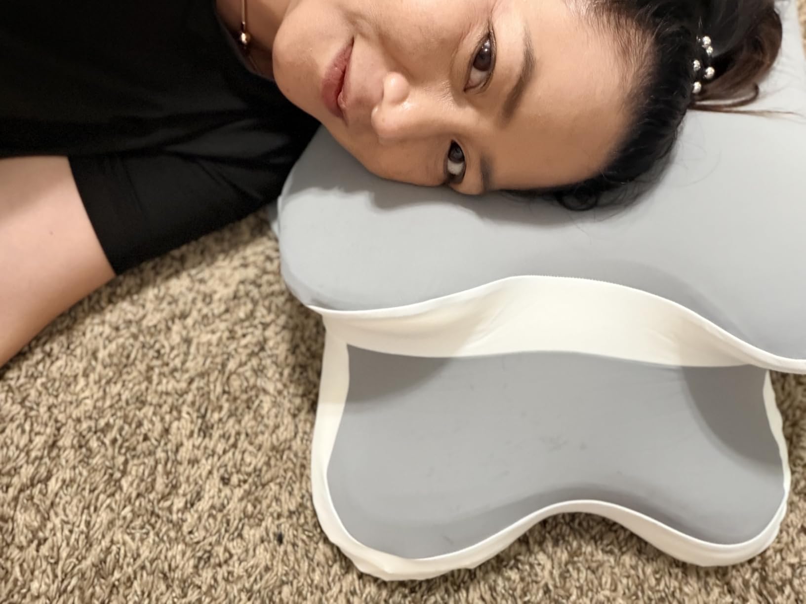 Sleep Apnea Pillow, Dreams Relief Pillow w/Neck & Snoring Relief, Orthopedic & Ergonomic Contour Cervical Memory Foam Cooling Pillow customer photo 1